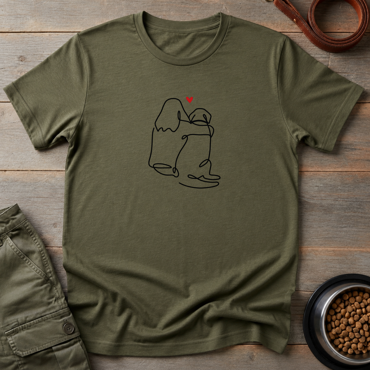 Dog Love Line Art Tee