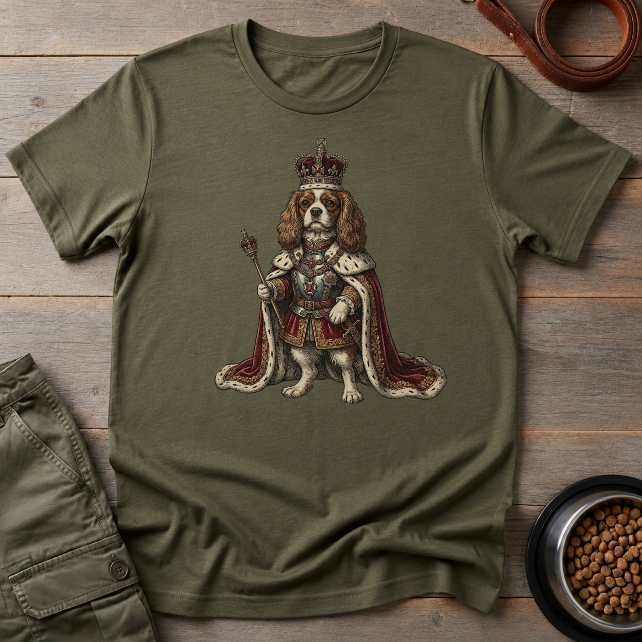 Cavalier King Charles Dressed As A King Tee