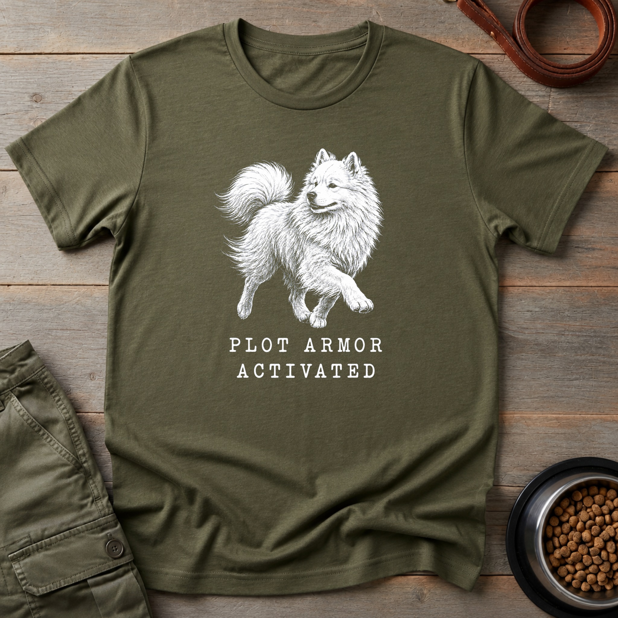Samoyed Plot Armor Activated Tee