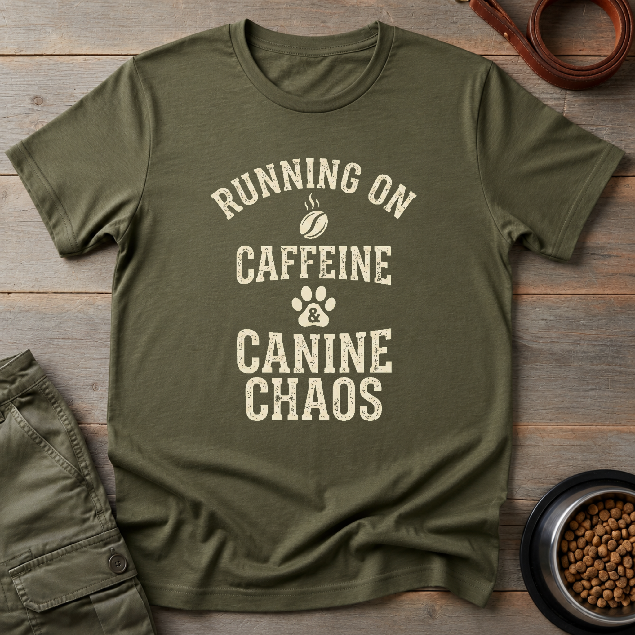Running On Caffeine And Canine Chaos Tee