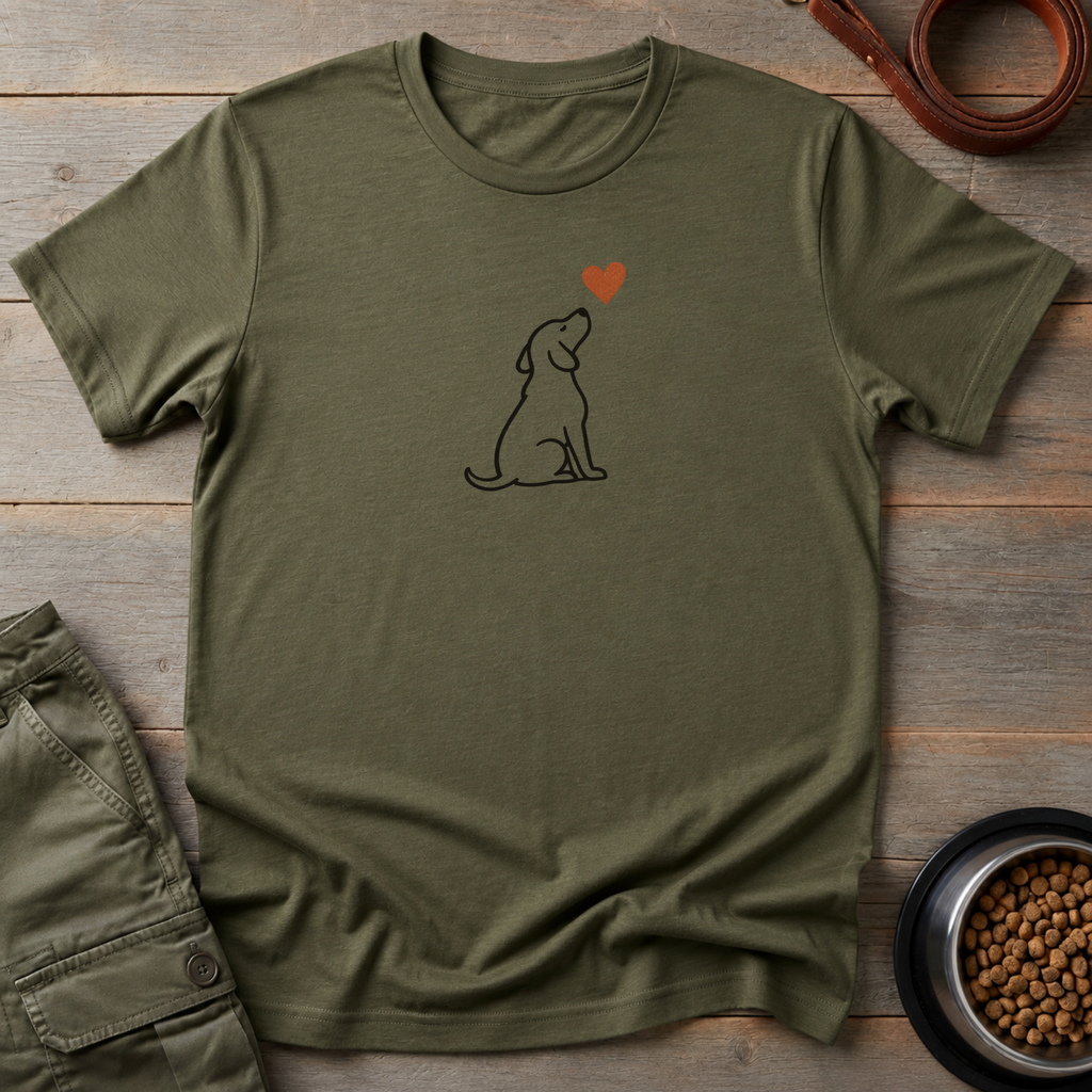 Dog Heart Outline Tee
