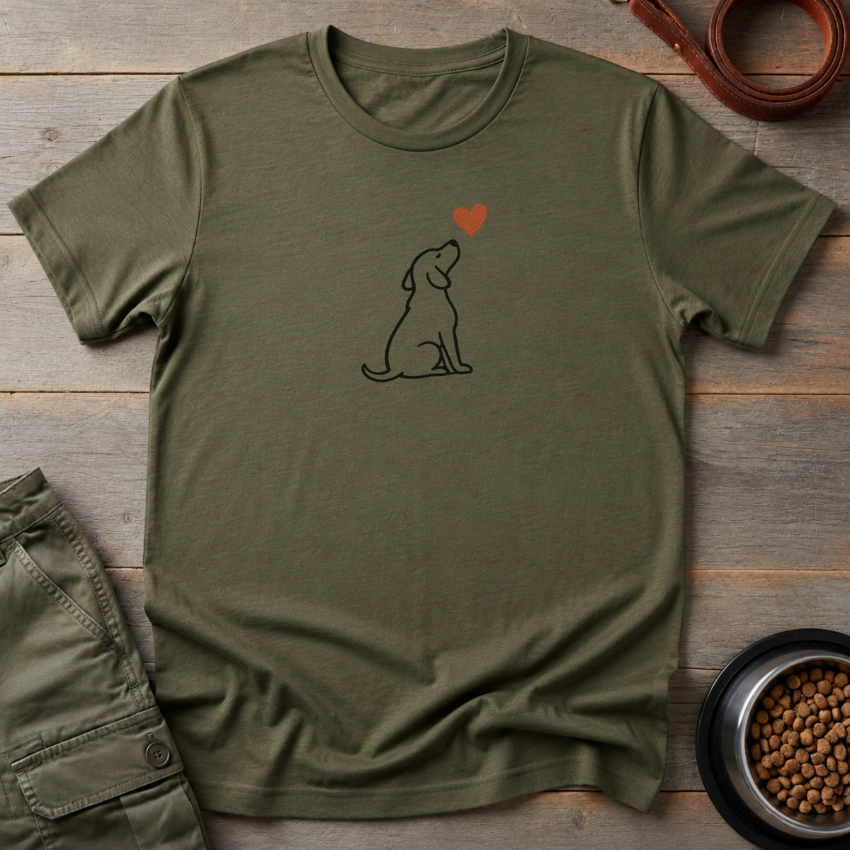 Dog Heart Outline Tee