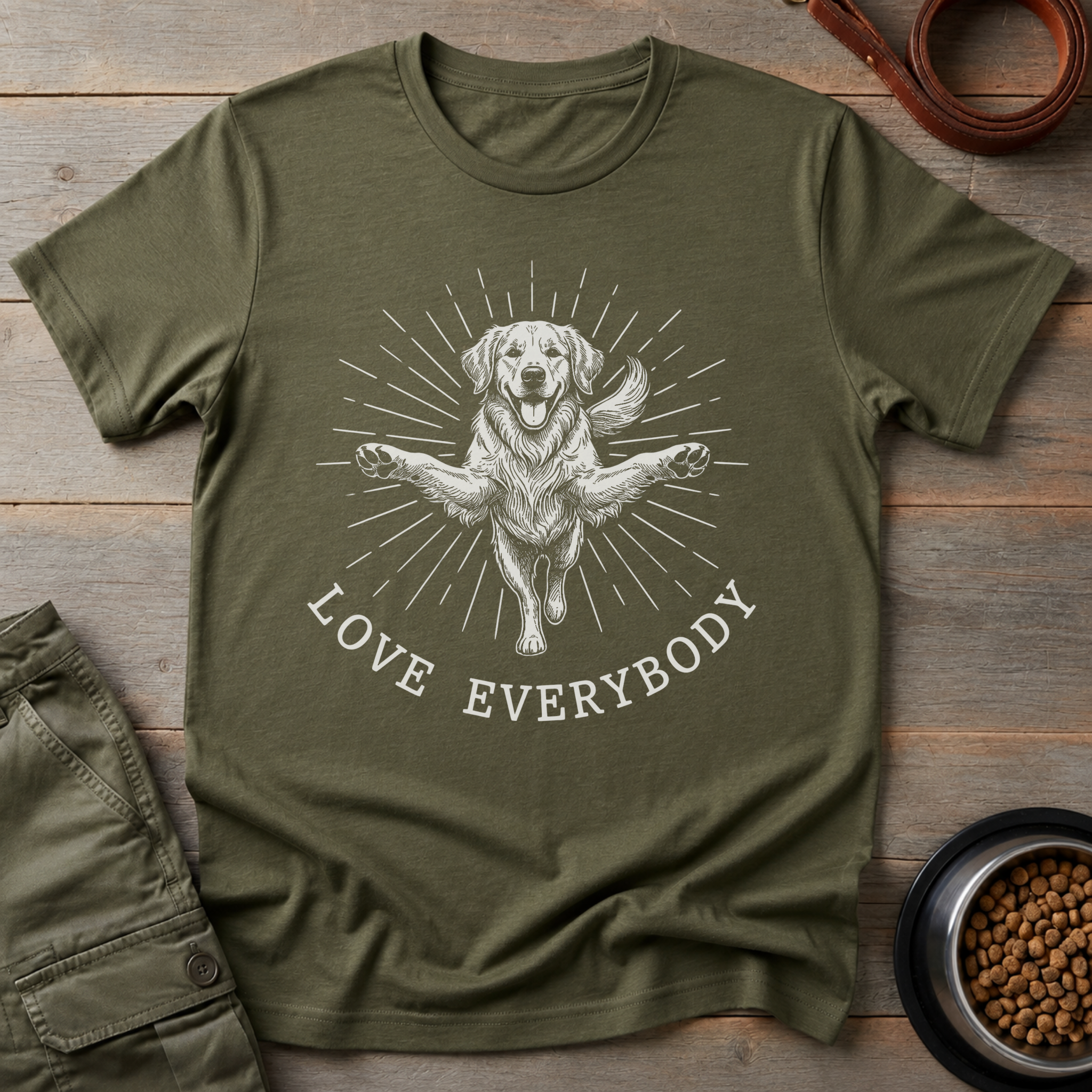 Golden Retriever Love Everybody Tee