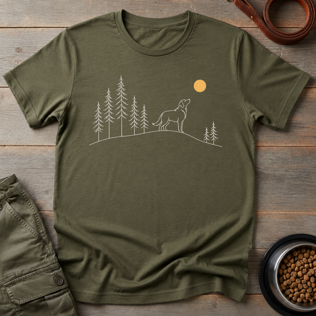 Moonlit Mountain Dog Tee
