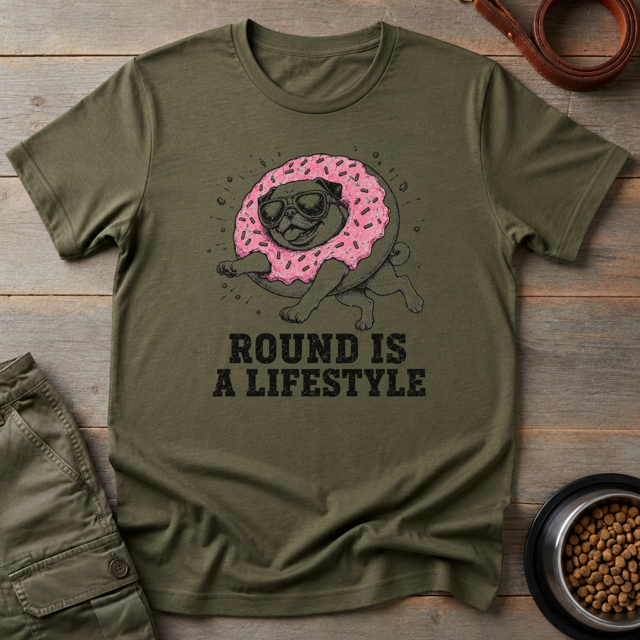 Pug Round Is A Lifestyle Tee