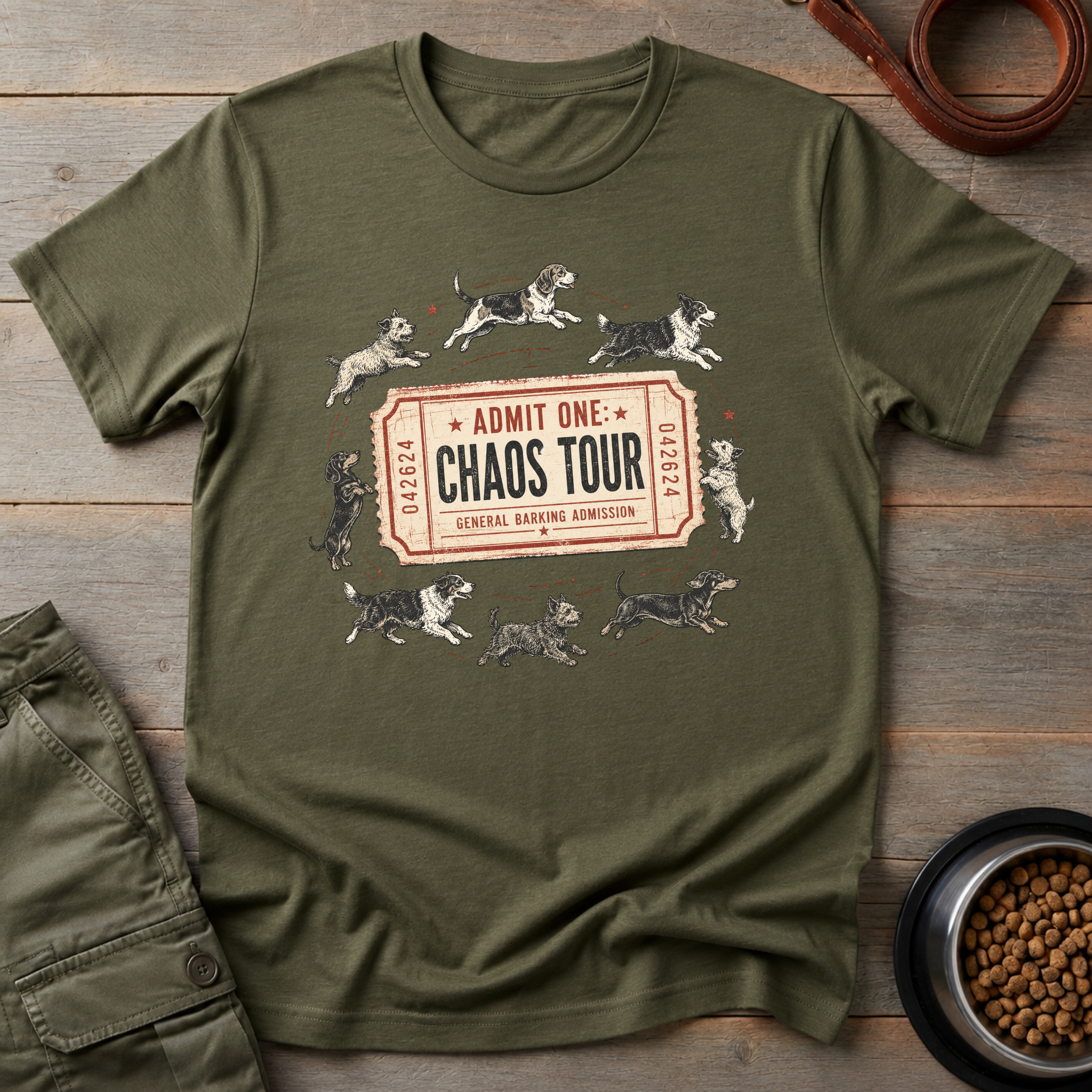 Chaos Tour Admit One General Barking Admission Tee