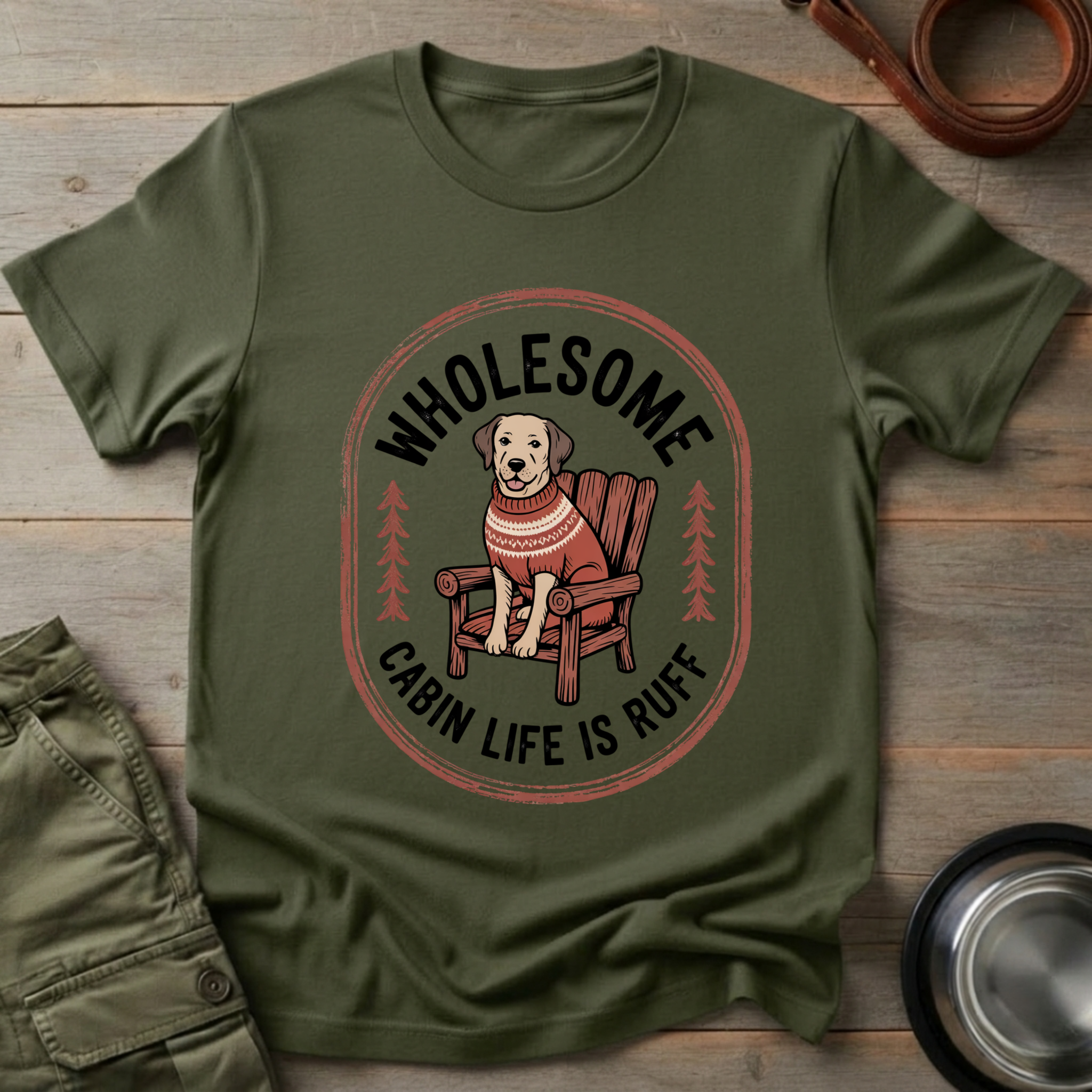 Cozy Cabin Dog Tee