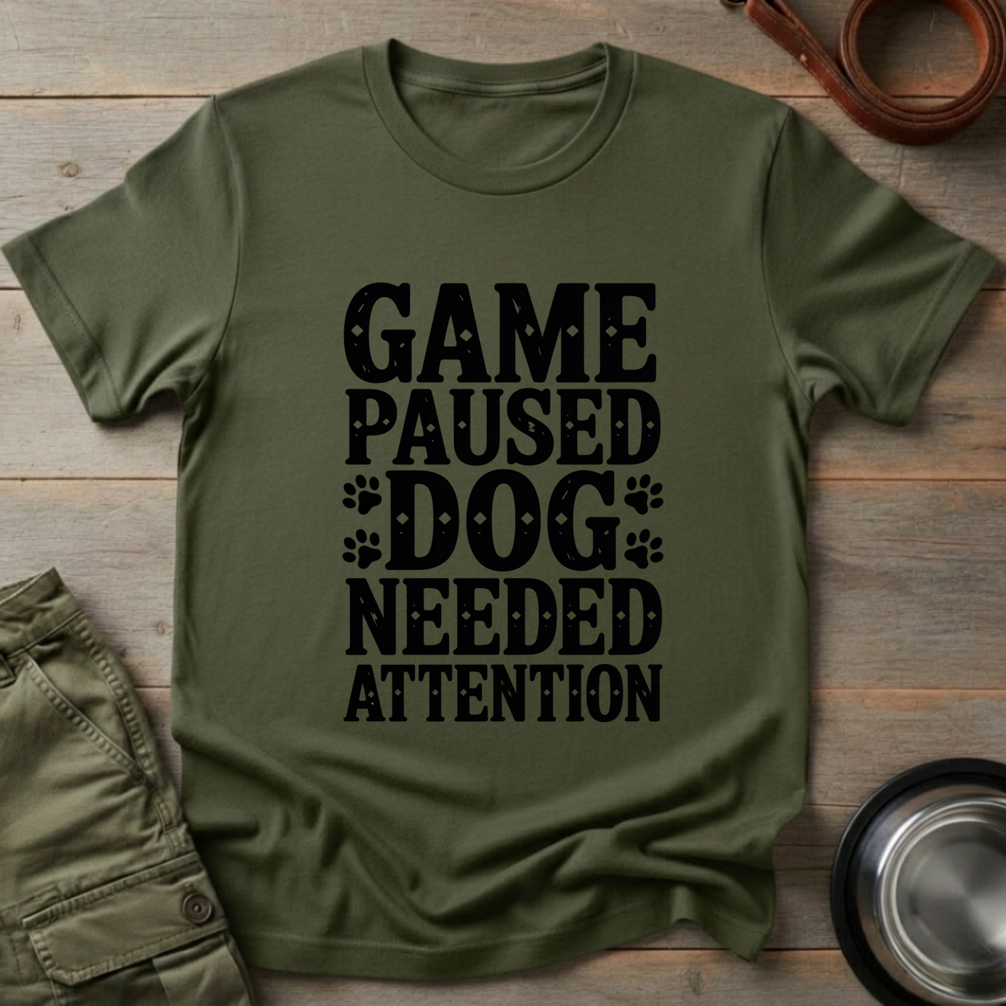 Game Paused Pup Tee