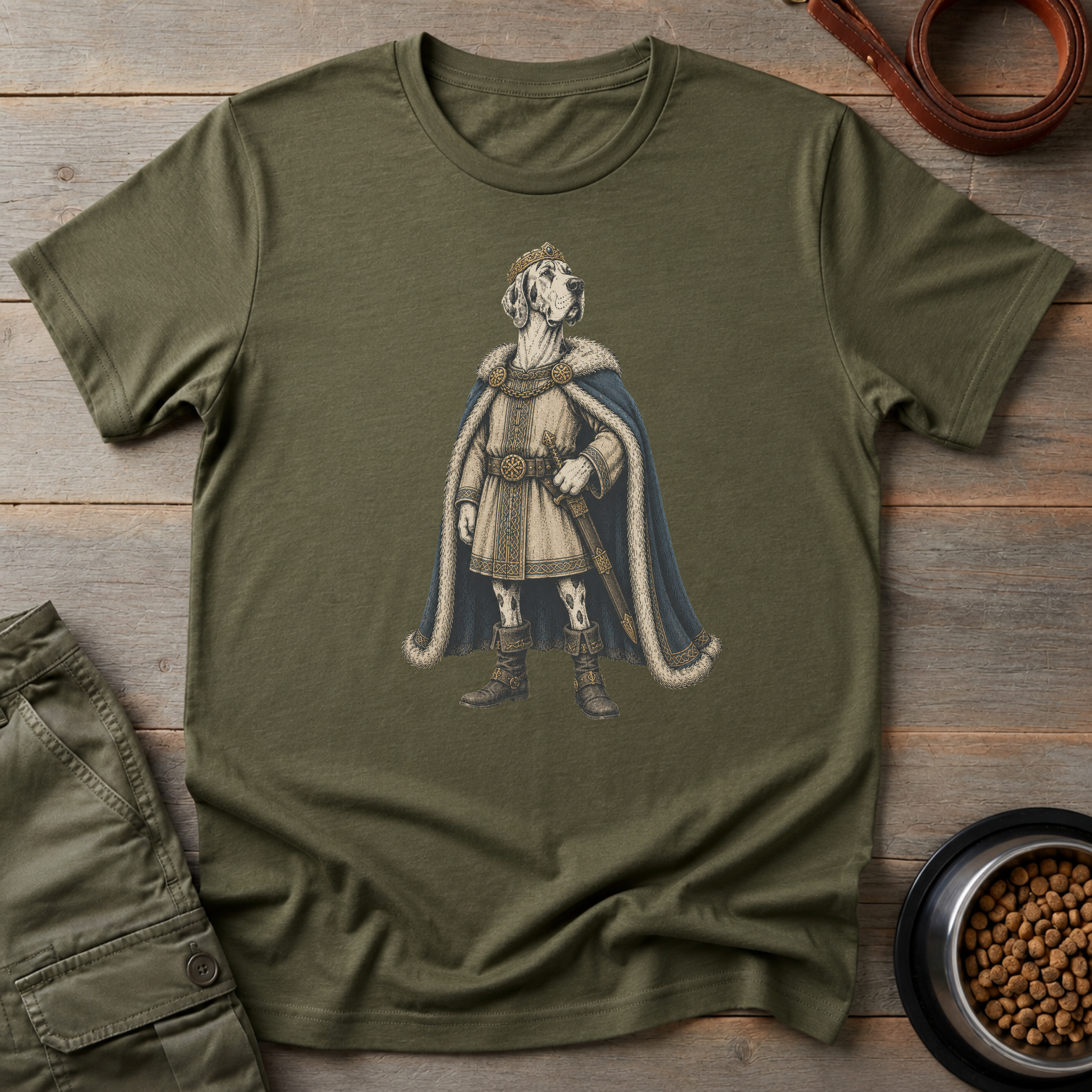 Great Dane Dressed As A Danish Viking Tee
