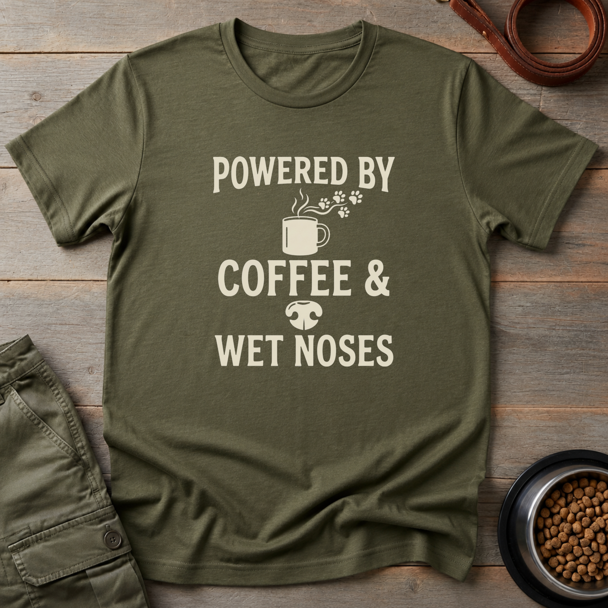 Powered By Coffee & Wet Noses Tee