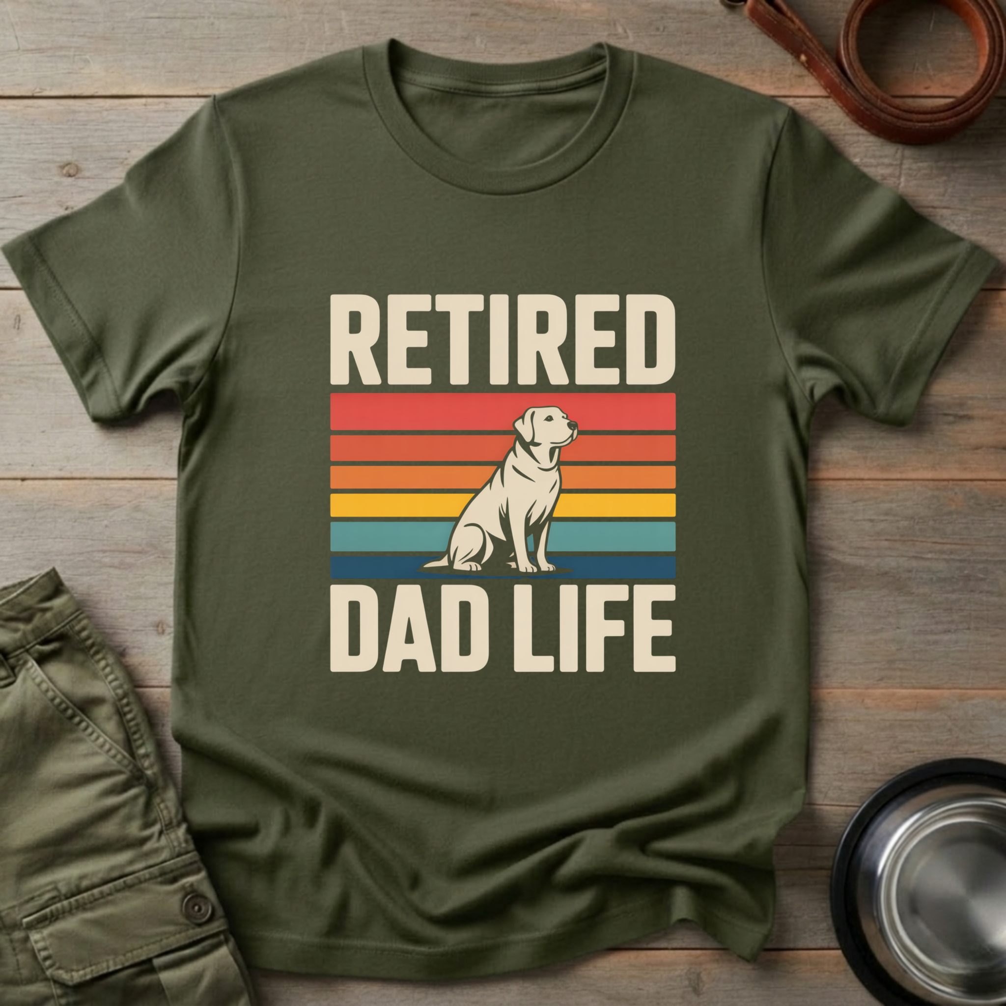 Retired Dad Life Labrador Tee