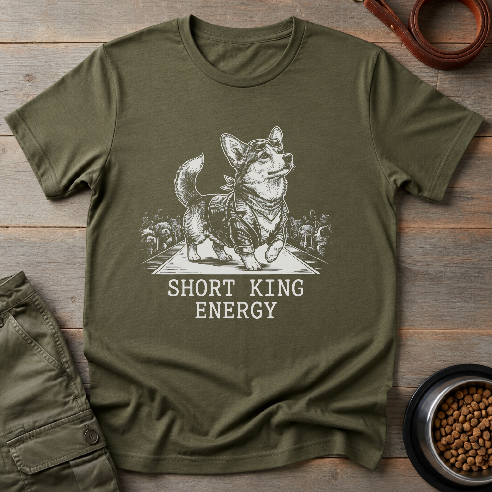 Corgi Short King Energy Tee