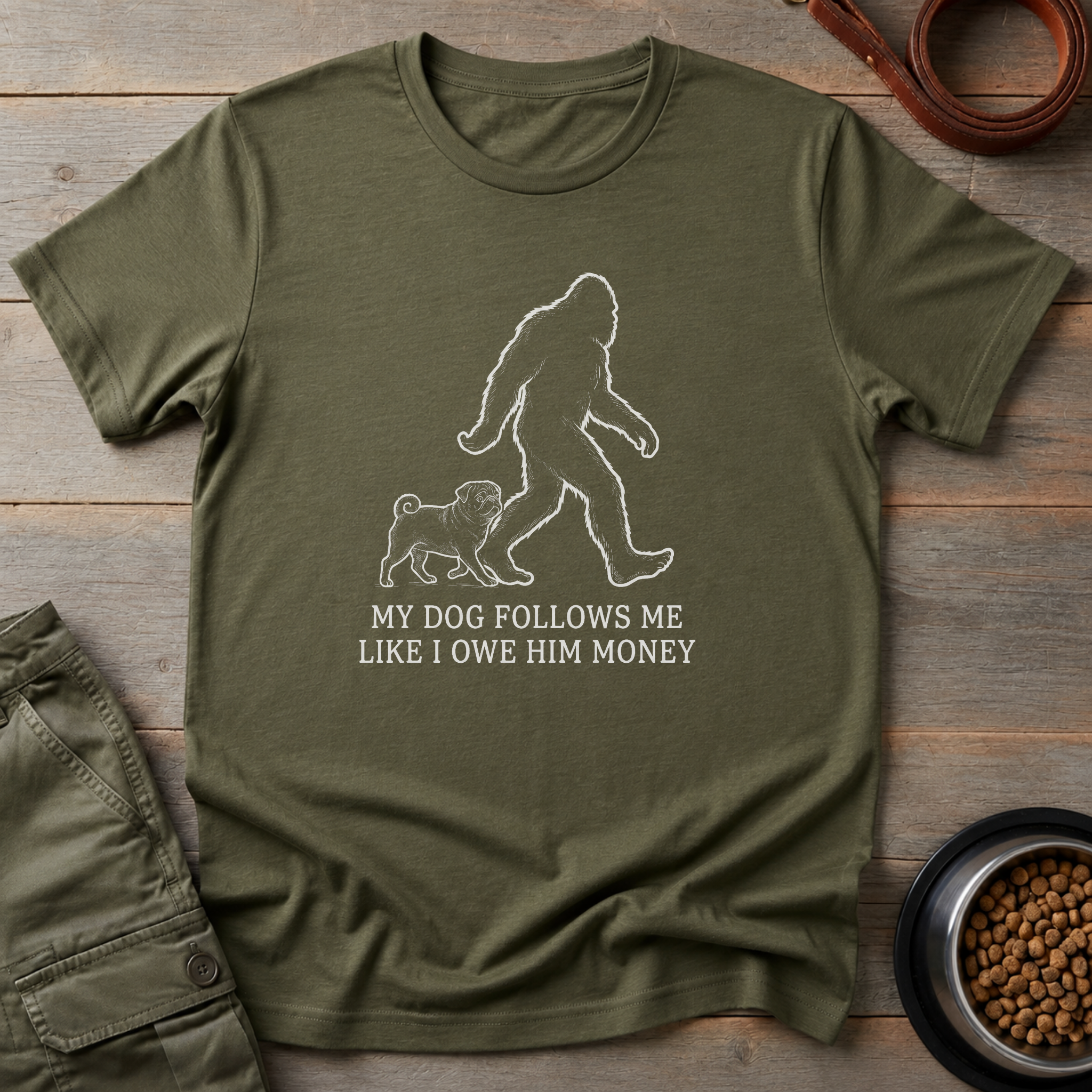 My Dog Follows Me Tee
