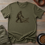 Bigfoot Walking Afghan Hound Tee