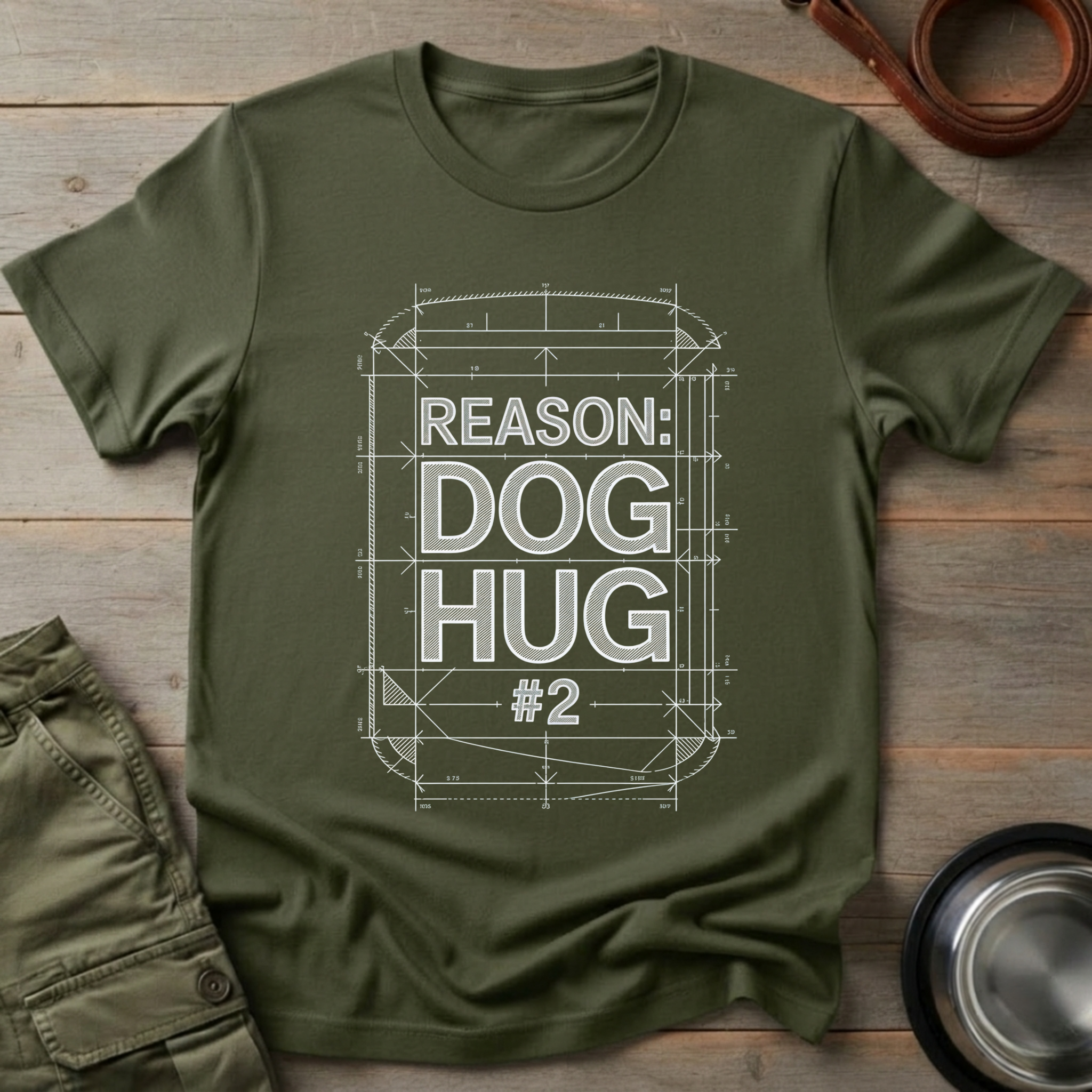 Dog Hug Blueprint Tee