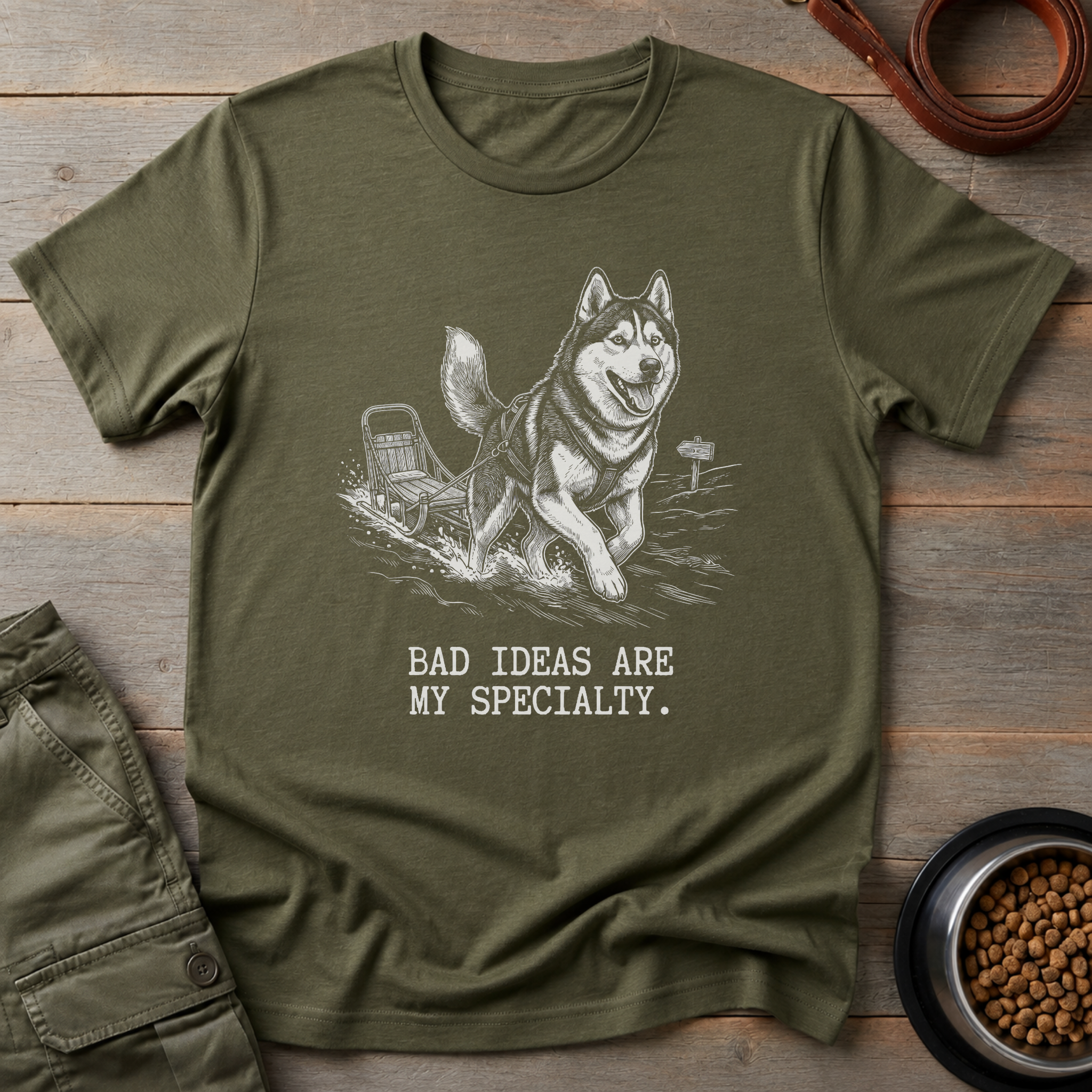 Husky Bad Ideas Are My Specialty Tee