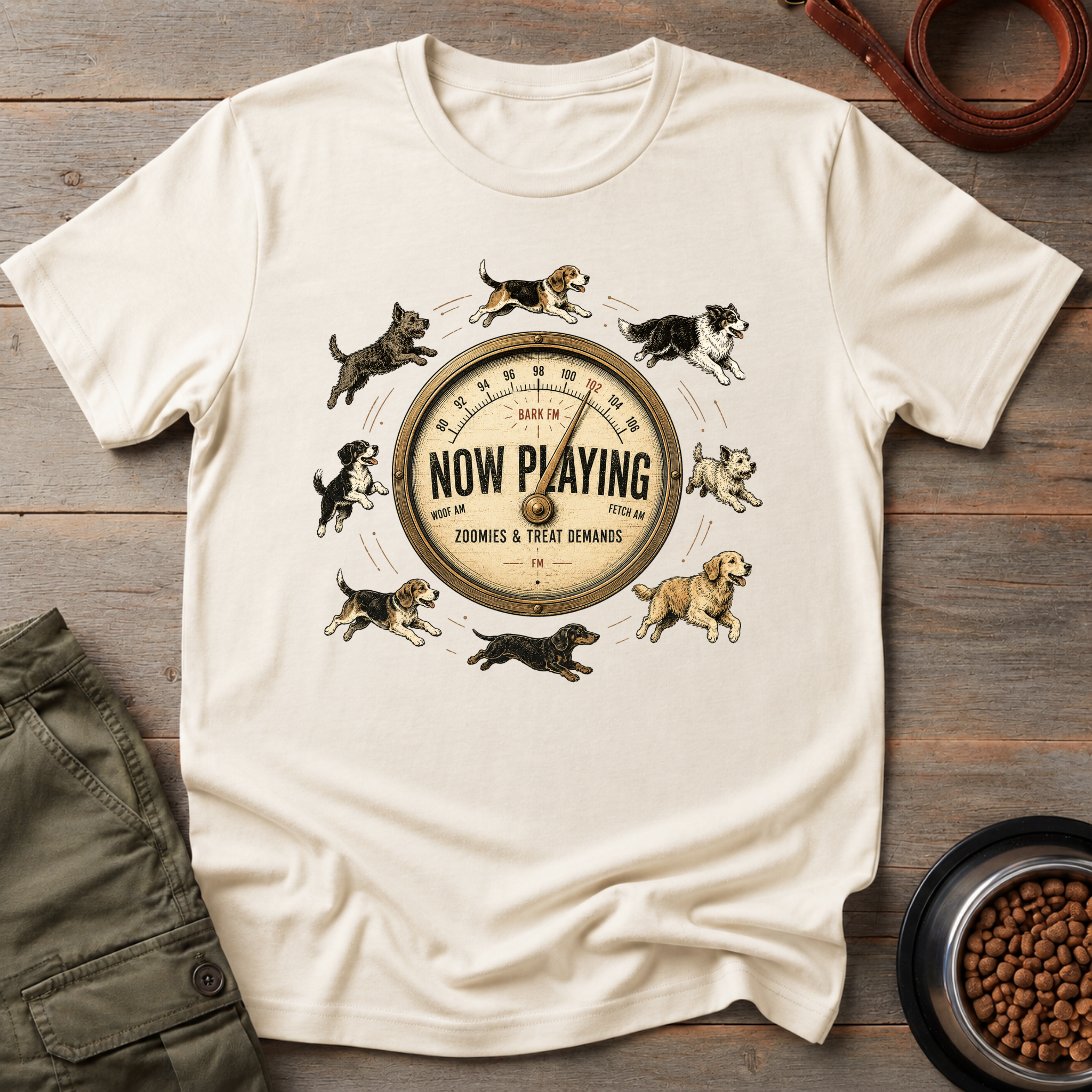 Bark FM Now Playing Zoomies & Treat Demands Tee