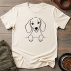 Peeking Dachshund Tee