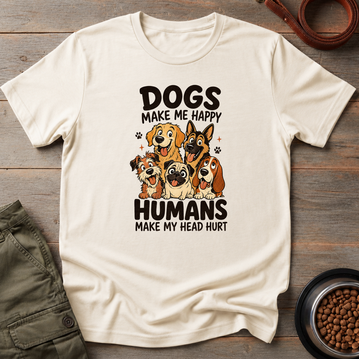 Dogs Make Me Happy Tee
