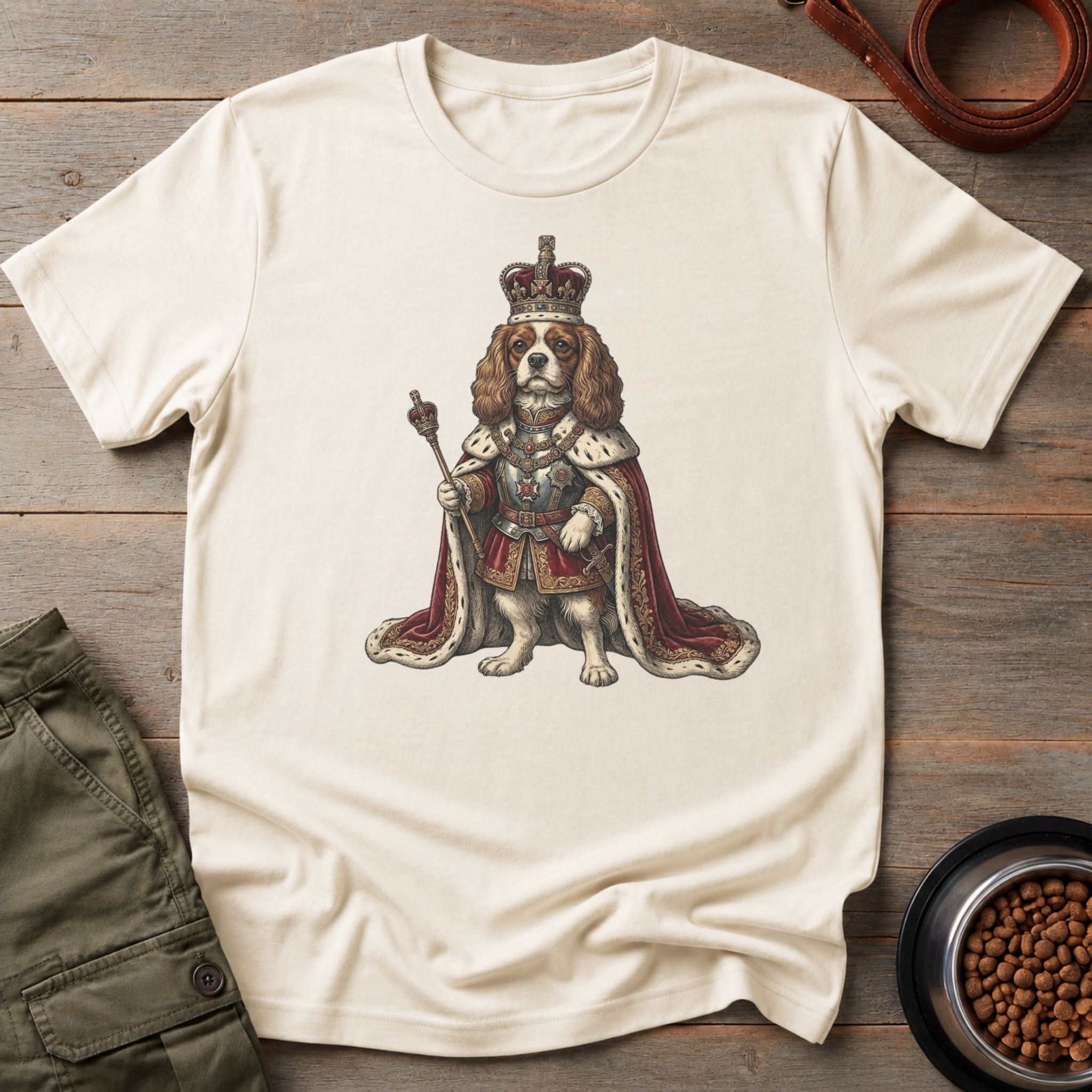 Cavalier King Charles Dressed As A King Tee