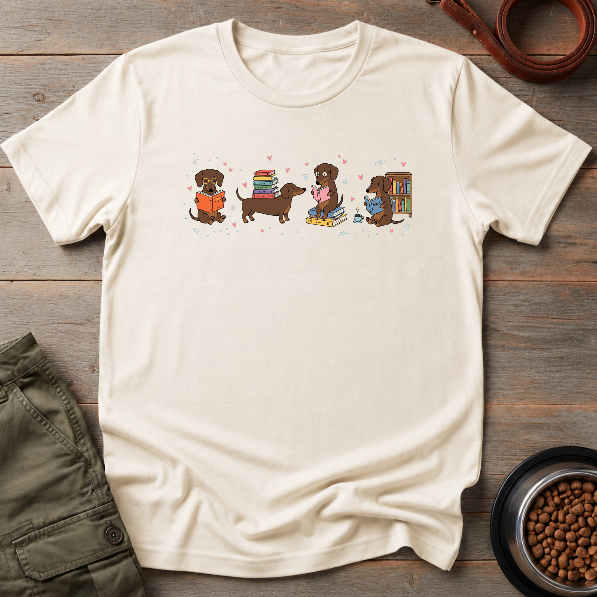 Dachshund Book Lover Tee