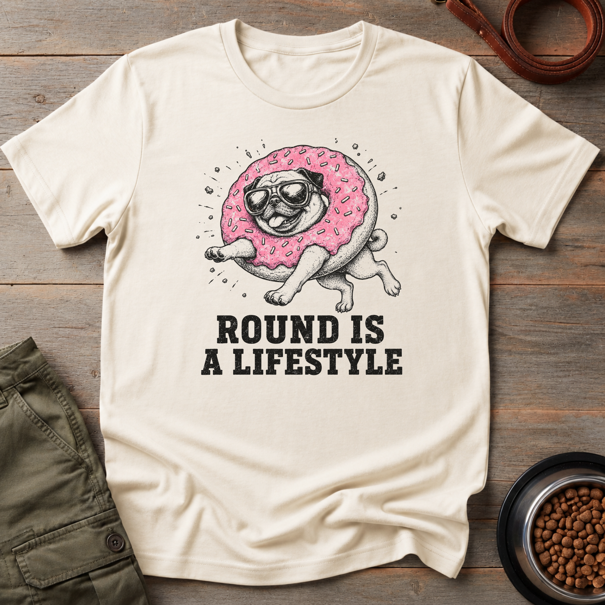 Pug Round Is A Lifestyle Tee
