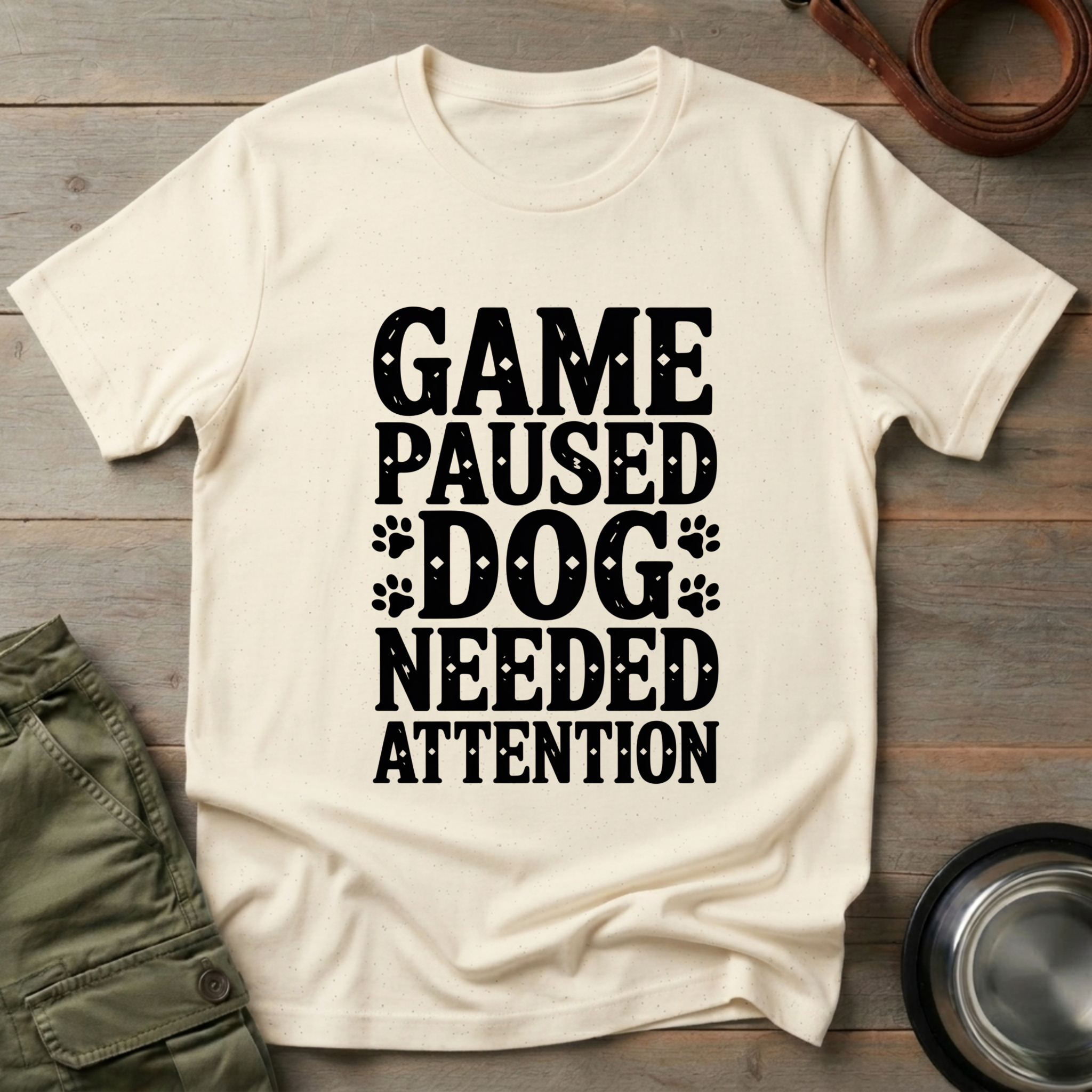 Game Paused Pup Tee
