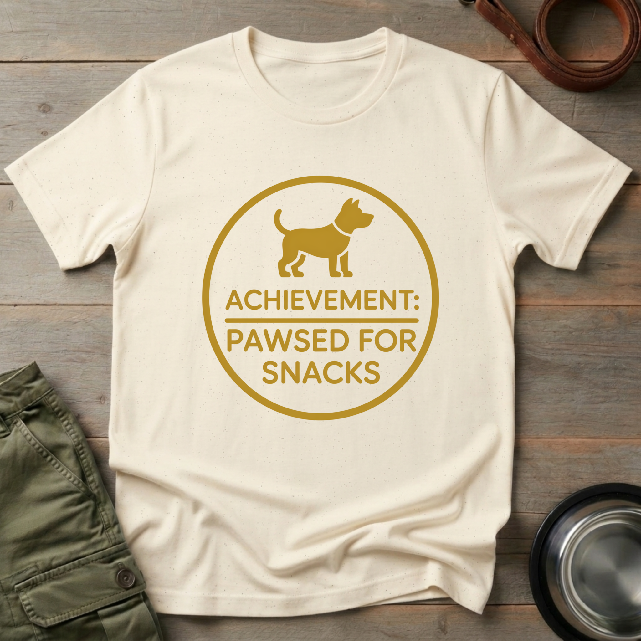 Pawsed for Snacks Achievement Tee