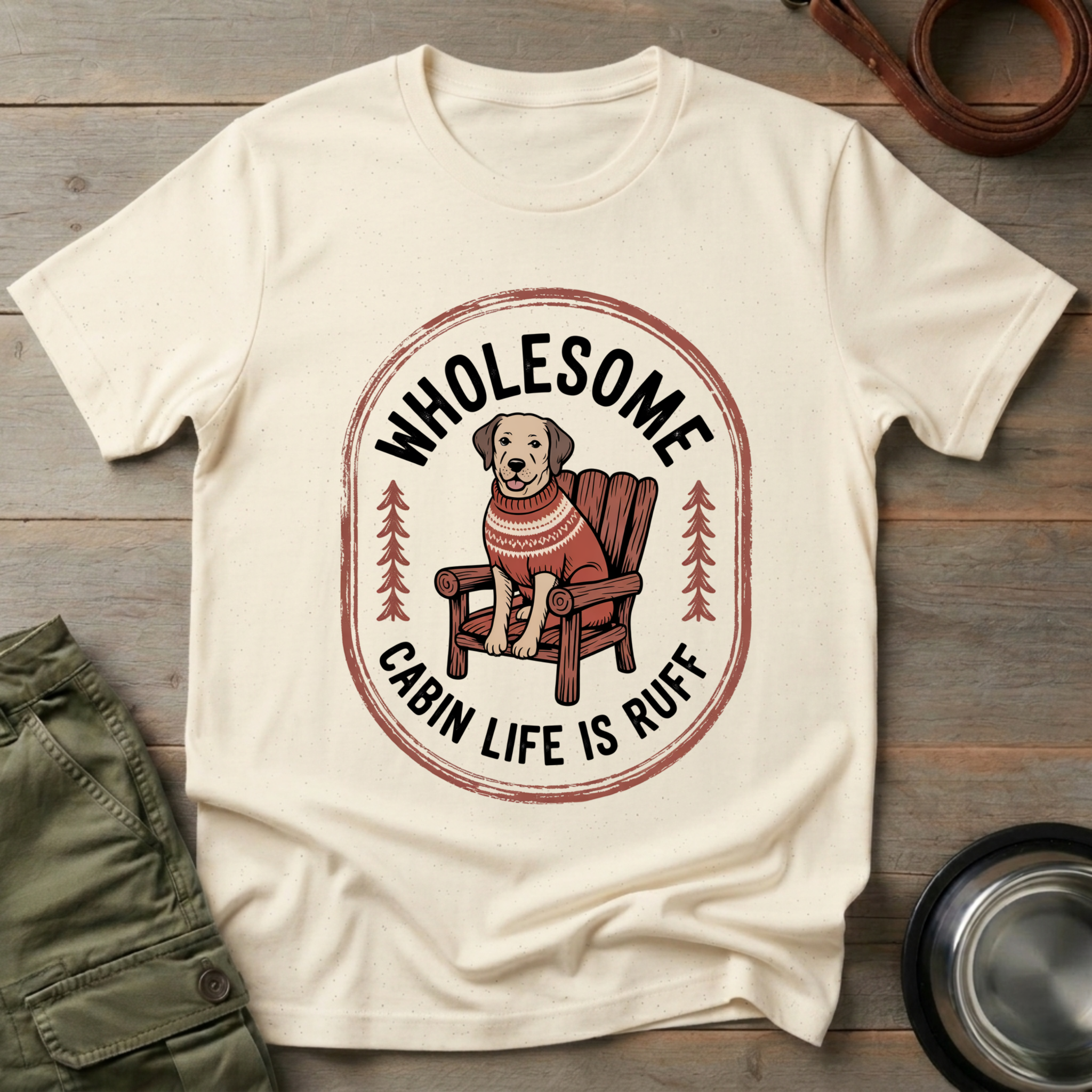 Cozy Cabin Dog Tee
