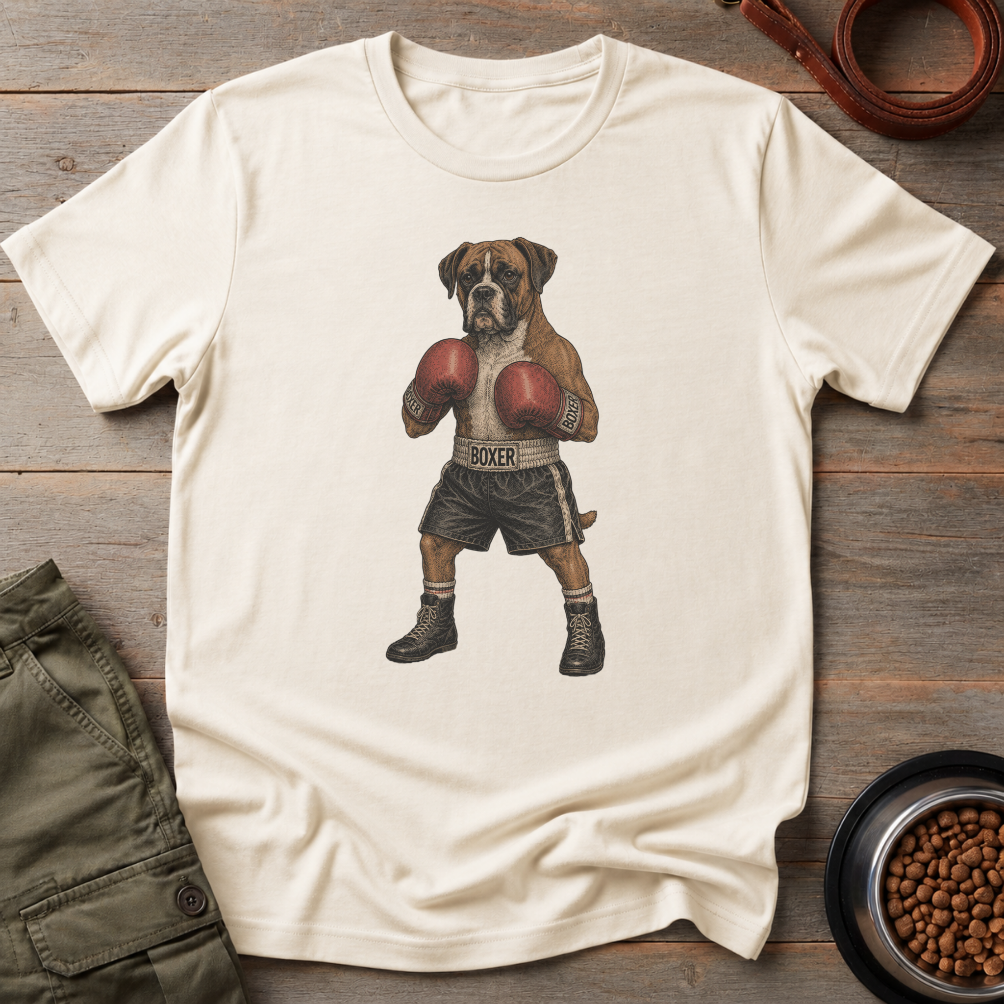 Boxer Dog Dressed As A Boxer Tee