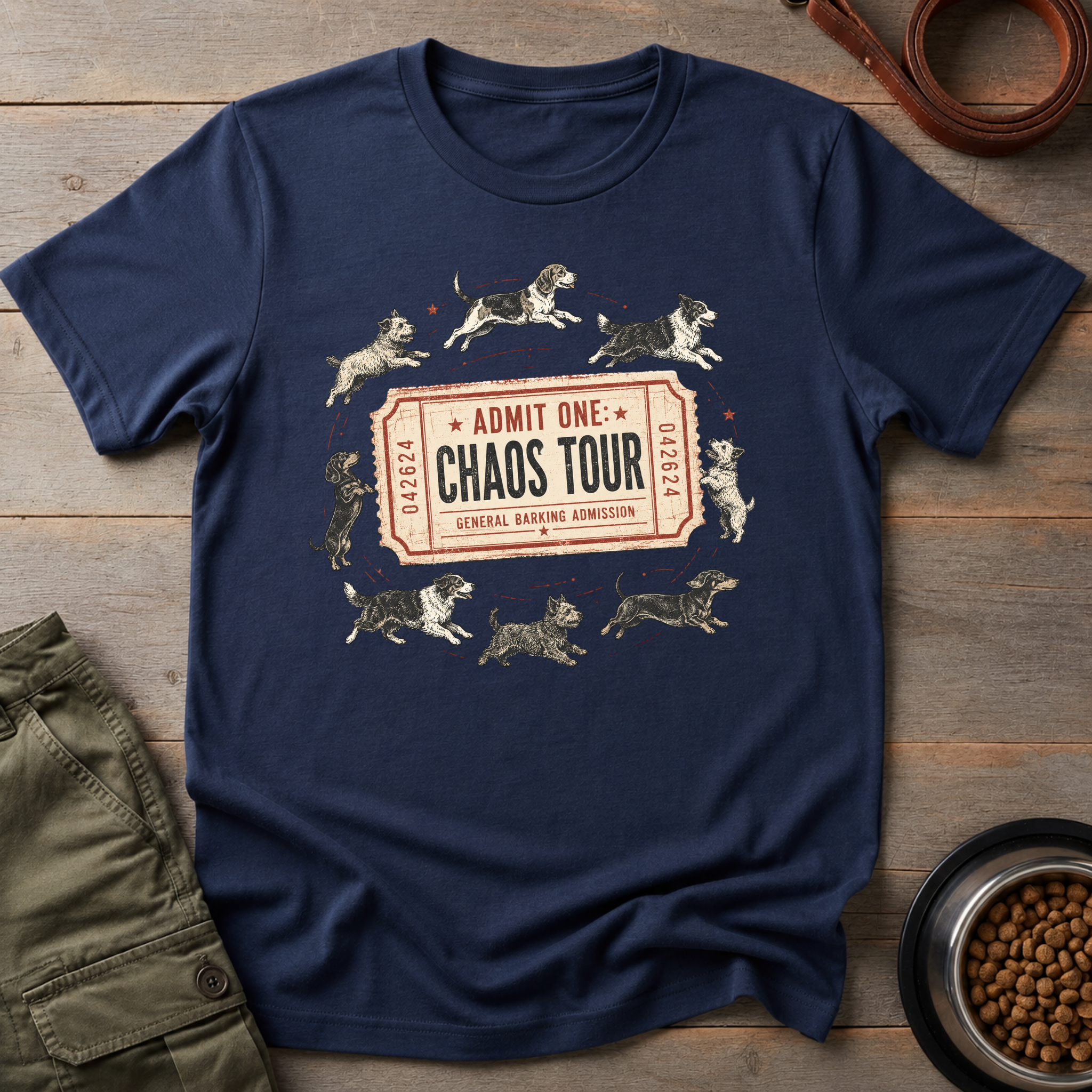 Chaos Tour Admit One General Barking Admission Tee