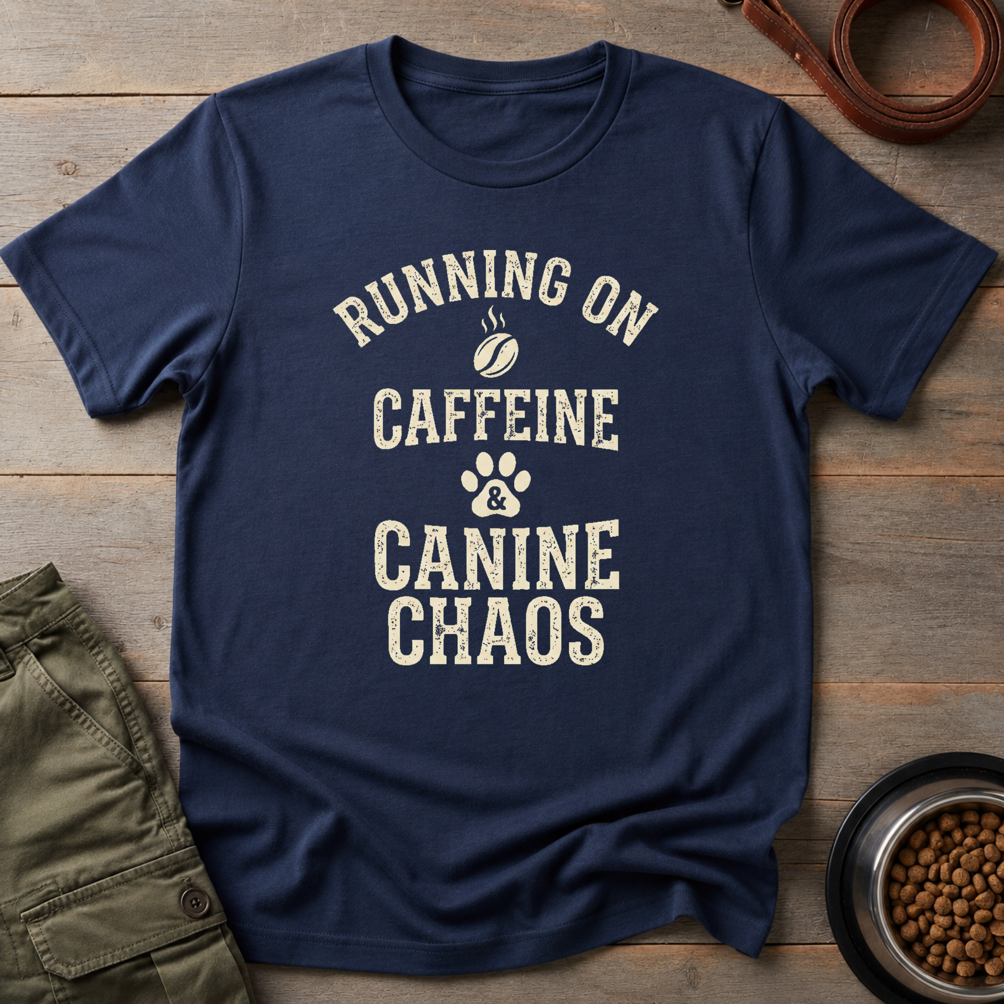 Running On Caffeine And Canine Chaos Tee