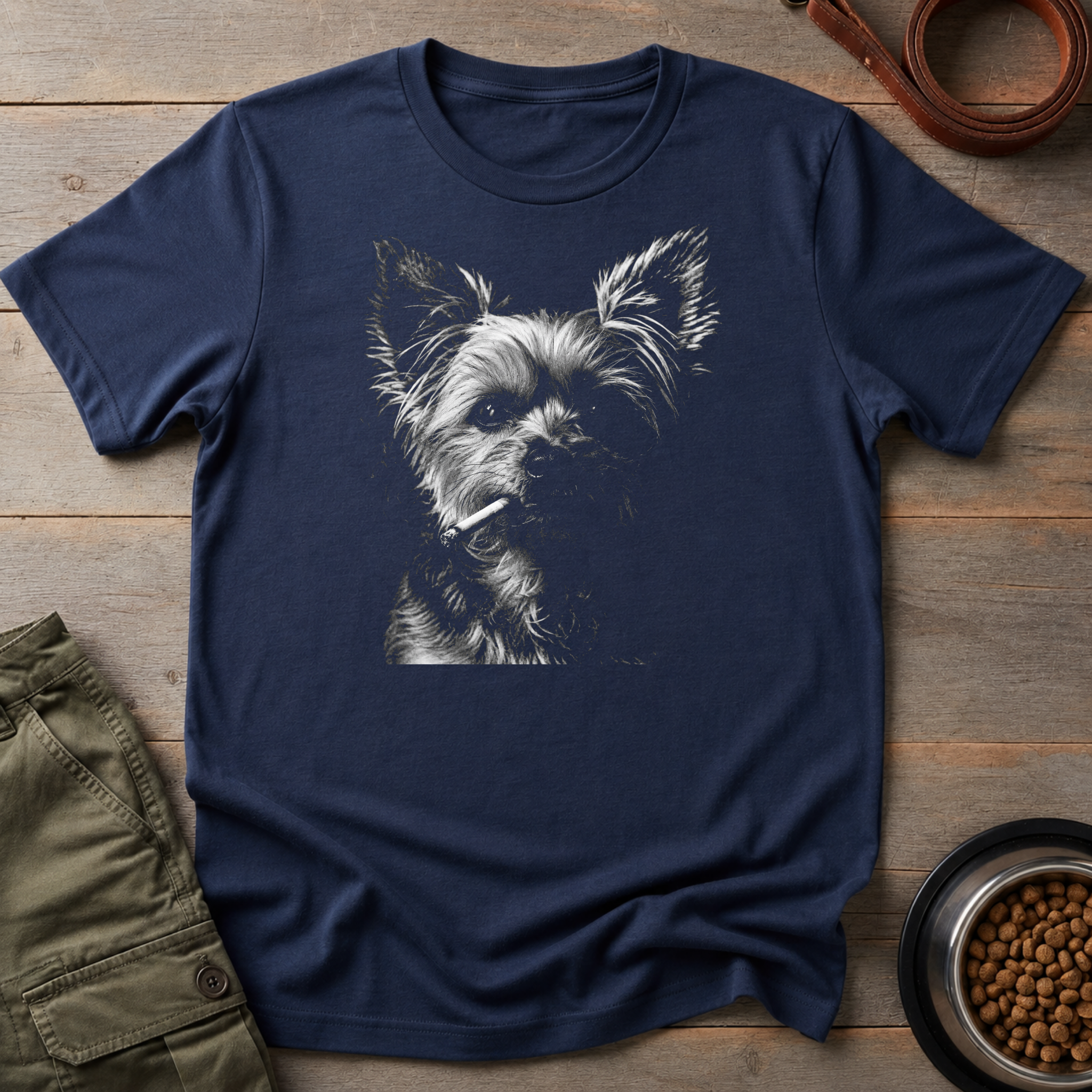 Yorkie Smoking Cigarette Tee