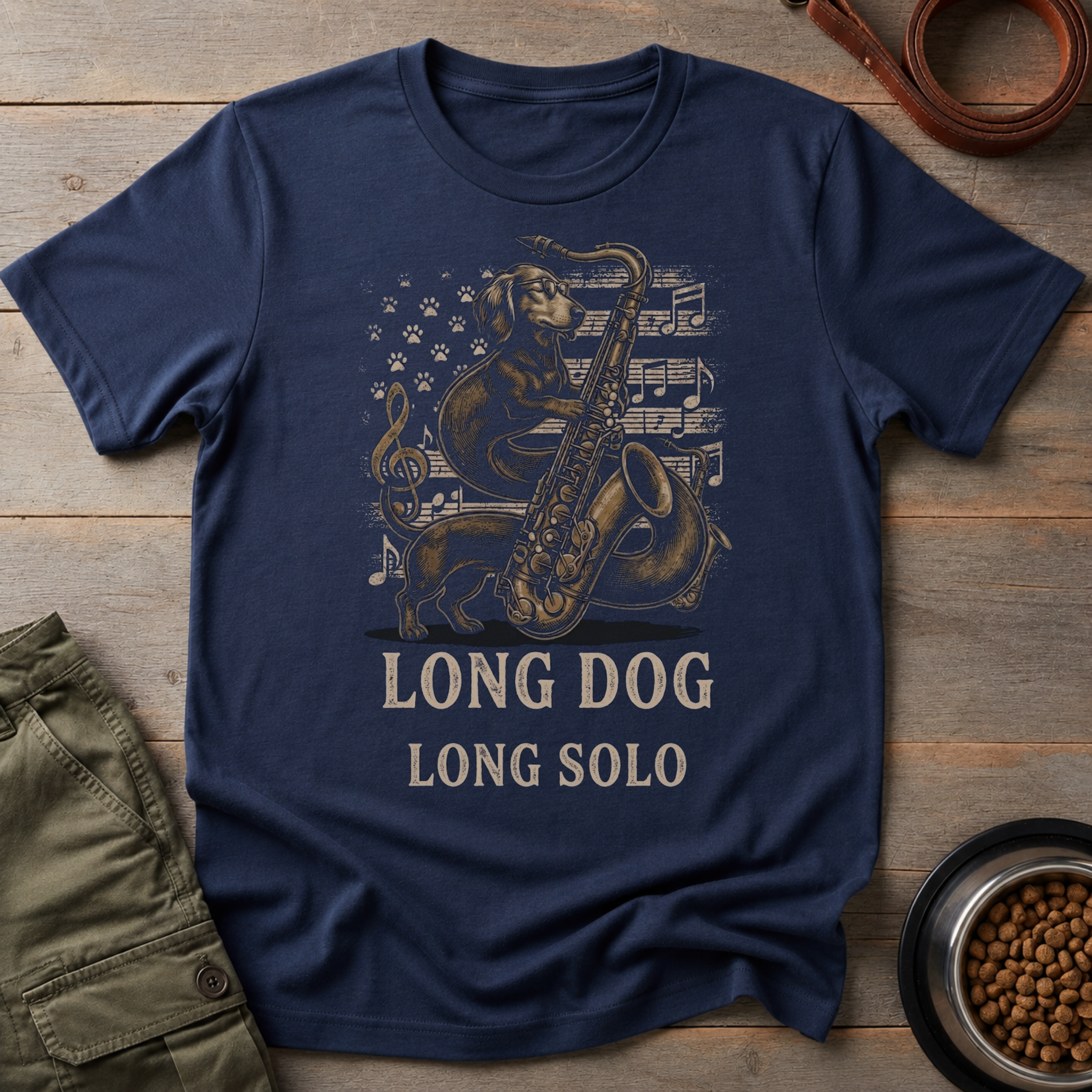 Dachshund Jazz Saxophone Tee