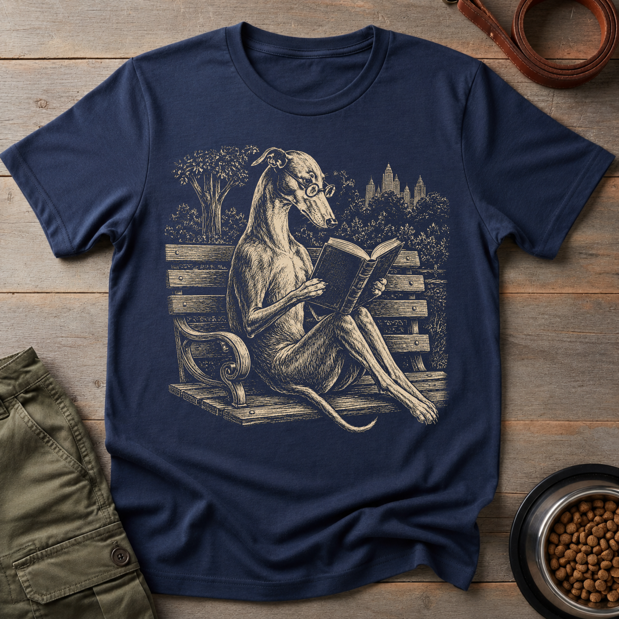 Greyhound the Bookworm Tee