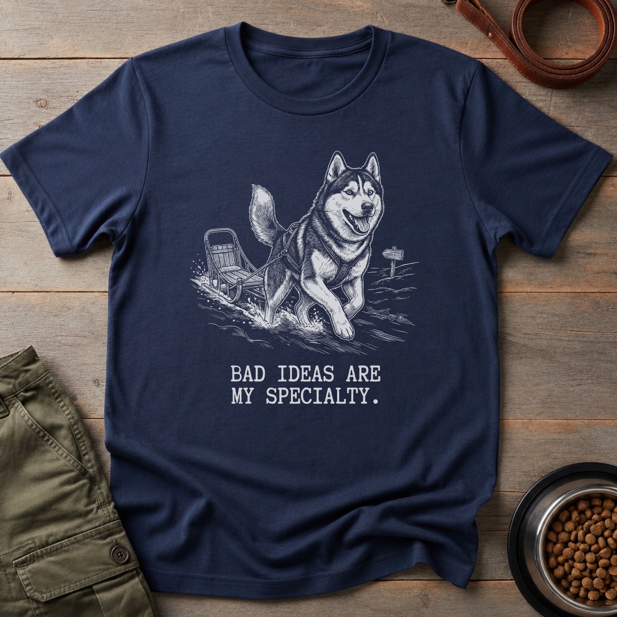 Husky Bad Ideas Are My Specialty Tee