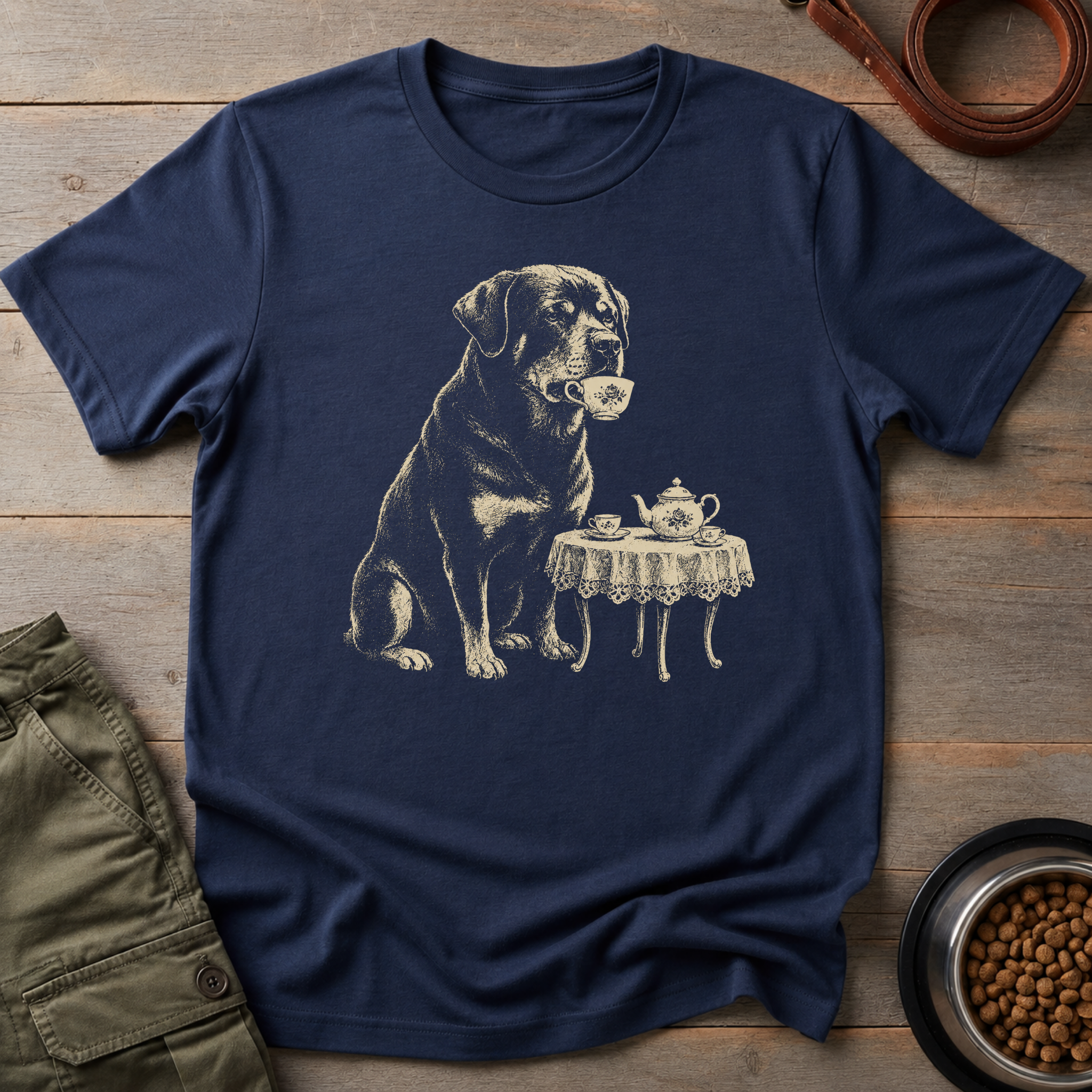 Rottweiler The Guard Dog Tea Party Tee