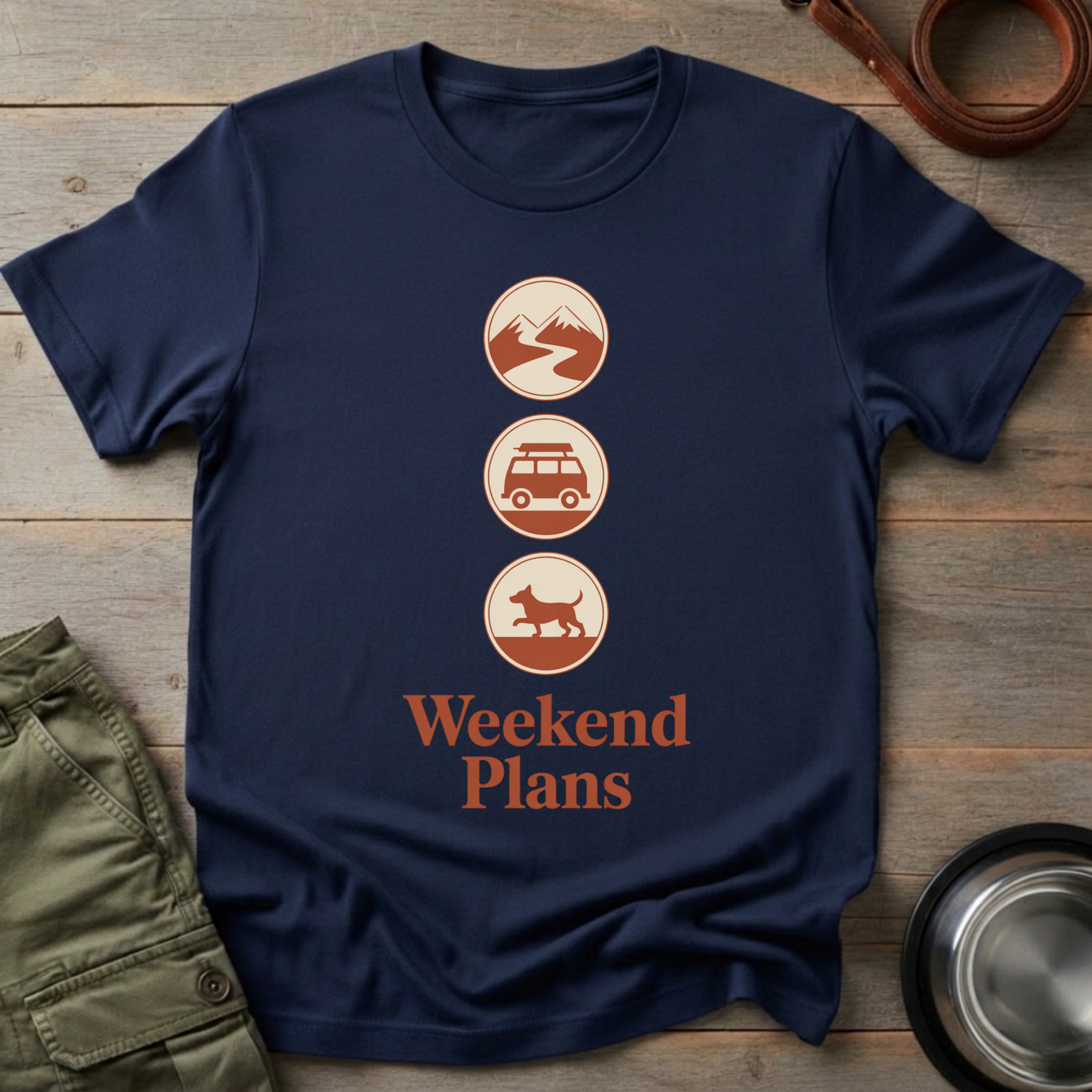 Weekend Plans Dog Adventure Tee