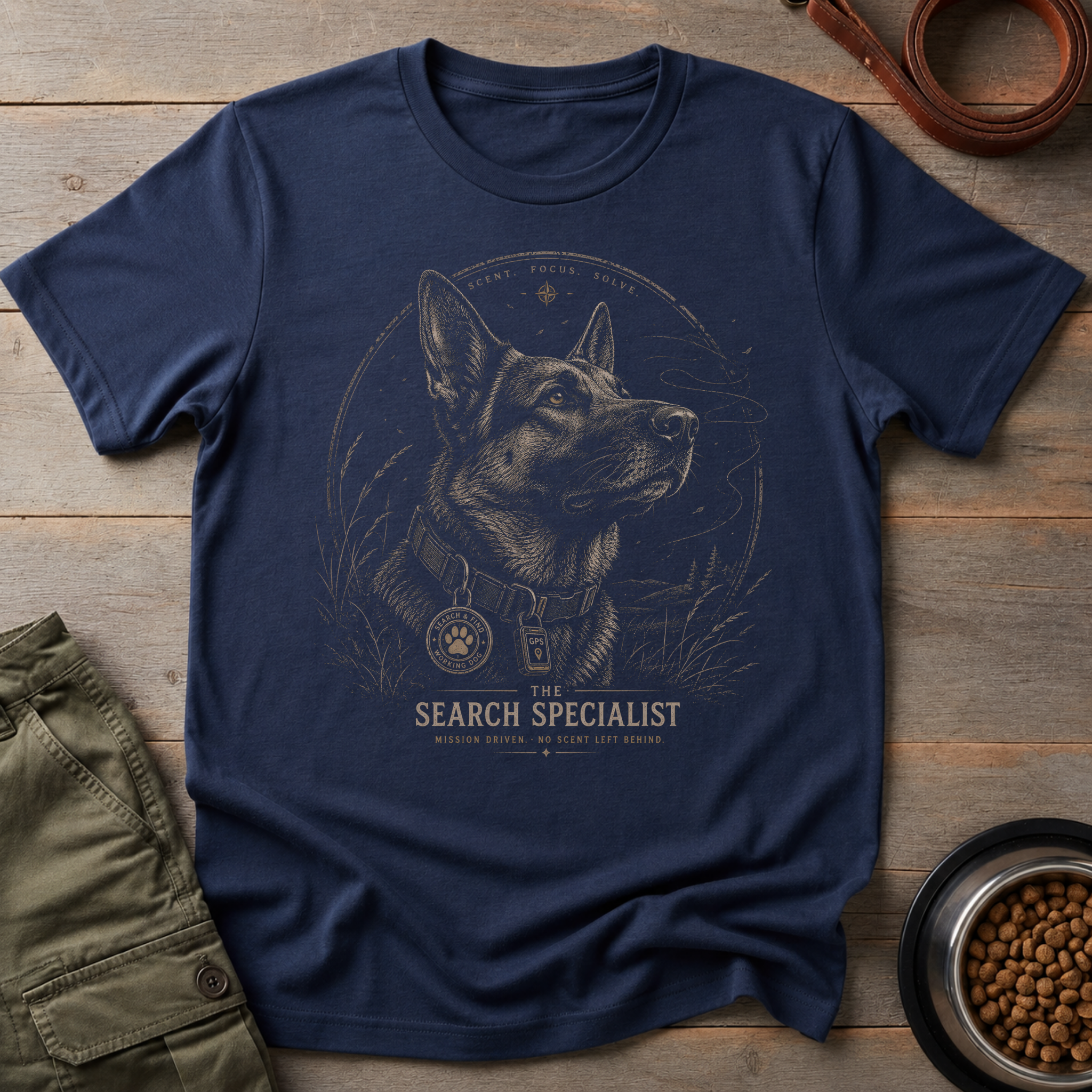 German Shepherd The Search Specialist Tee