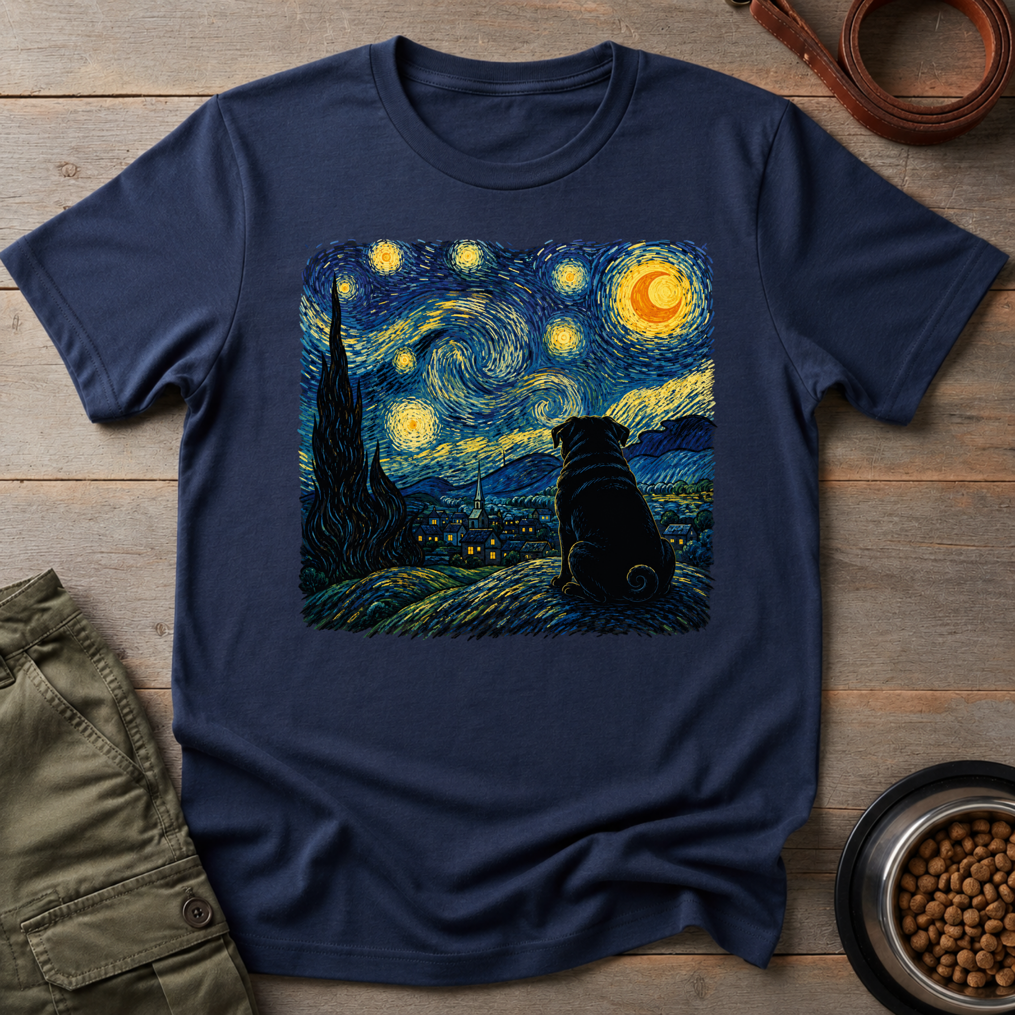 Van Gogh Pug Tee