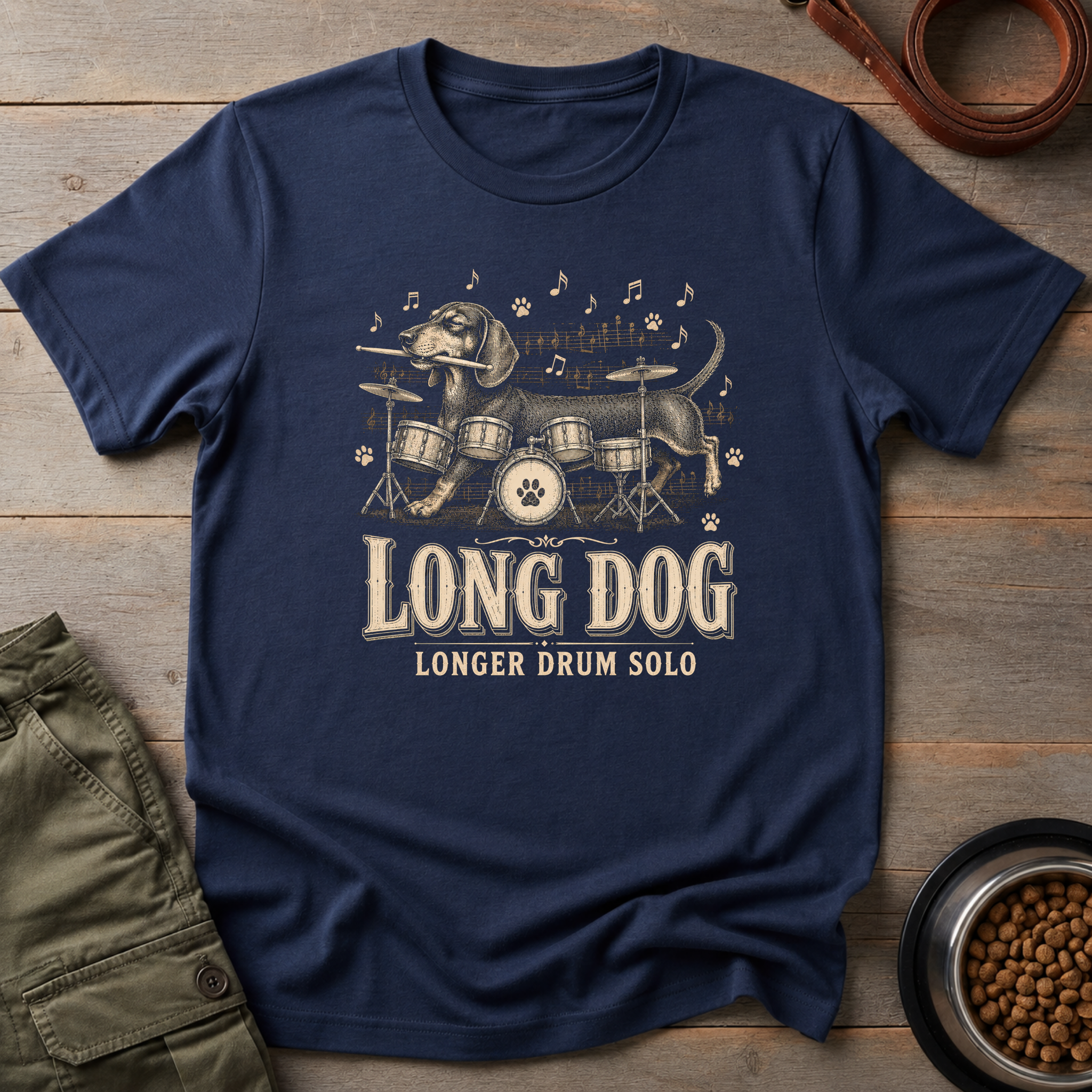 Dachshund Long Dog Drum Solo Tee