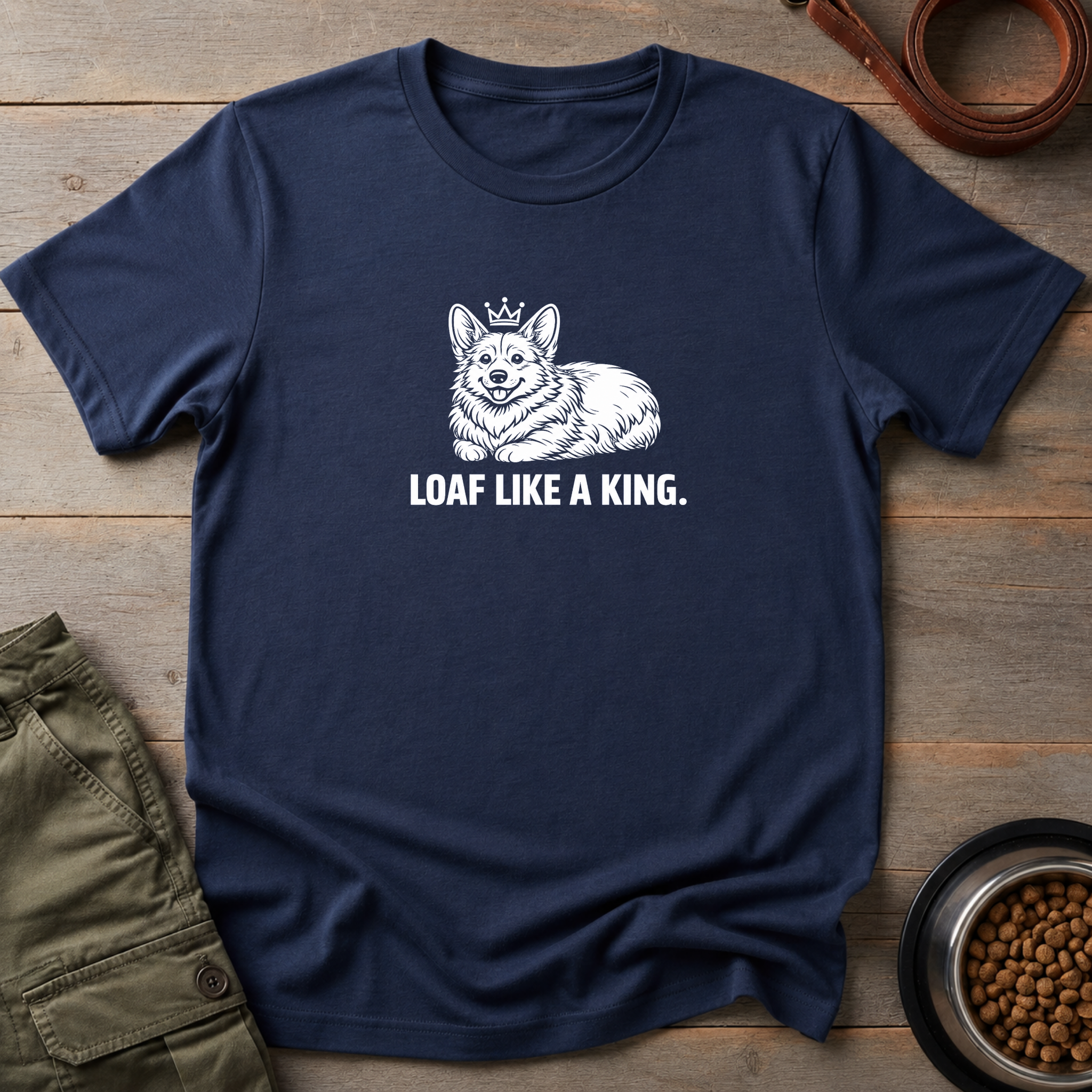 Corgi Loaf Like A King Tee