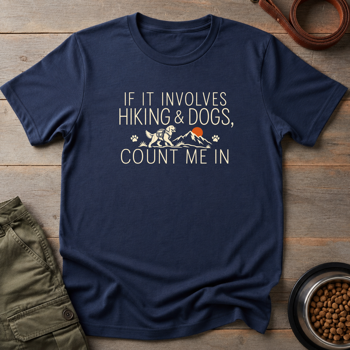 Hiking Dog Crew Tee