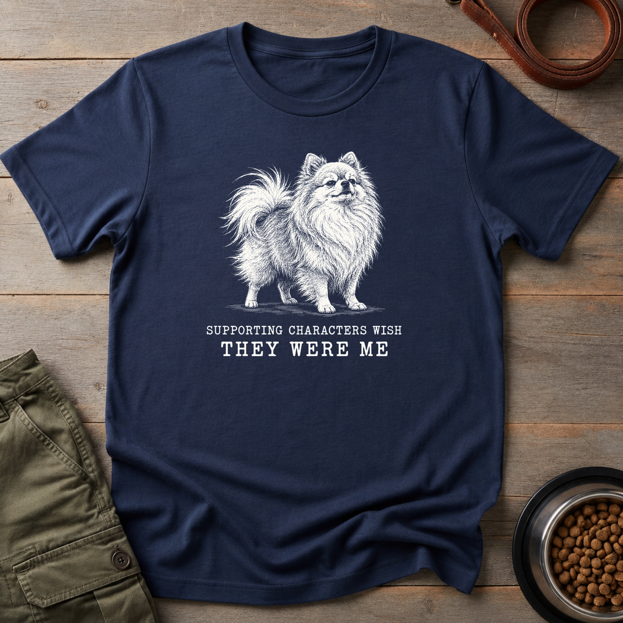 Pomeranian Supporting Characters Wish They Were Me Tee