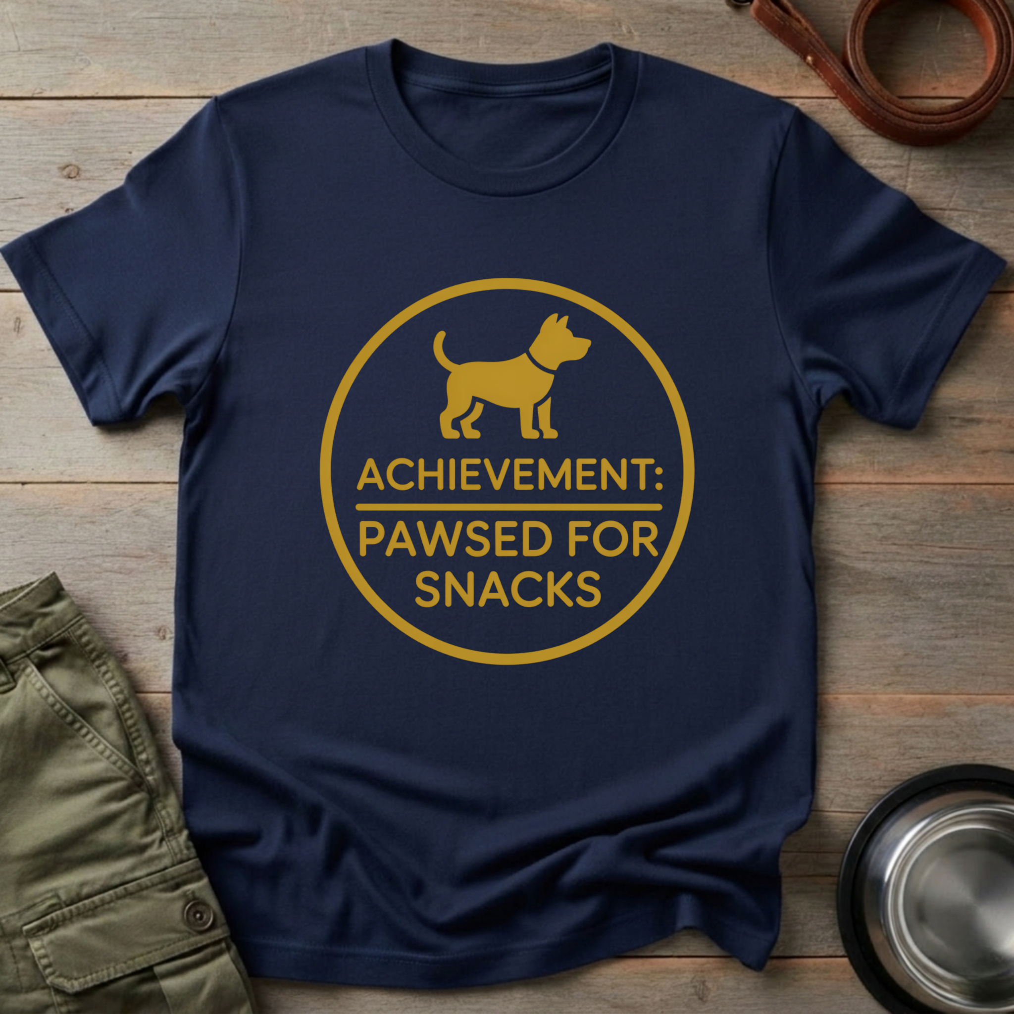 Pawsed for Snacks Achievement Tee