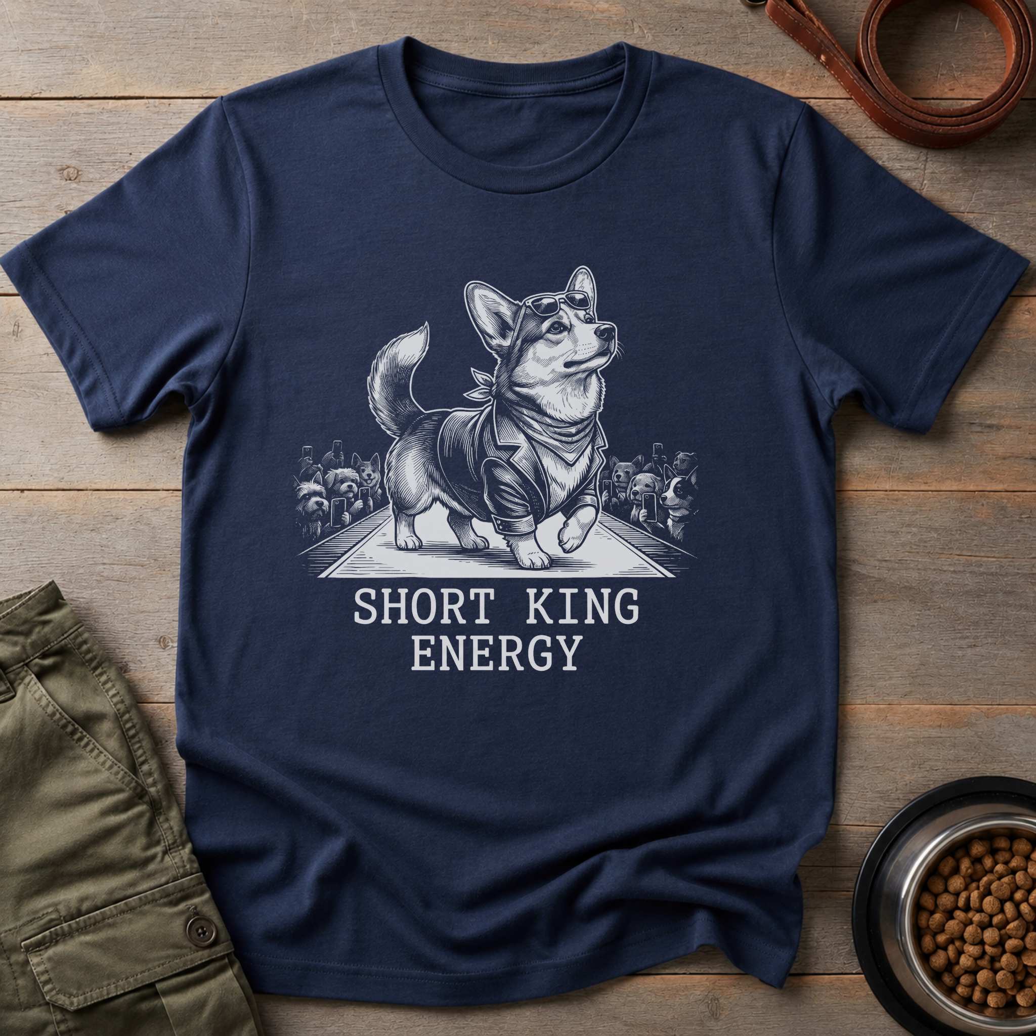Corgi Short King Energy Tee