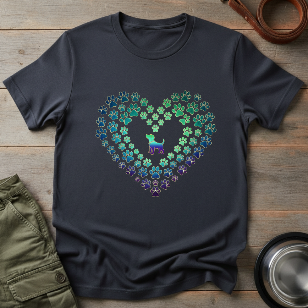 Pawprint Heart Glow Tee