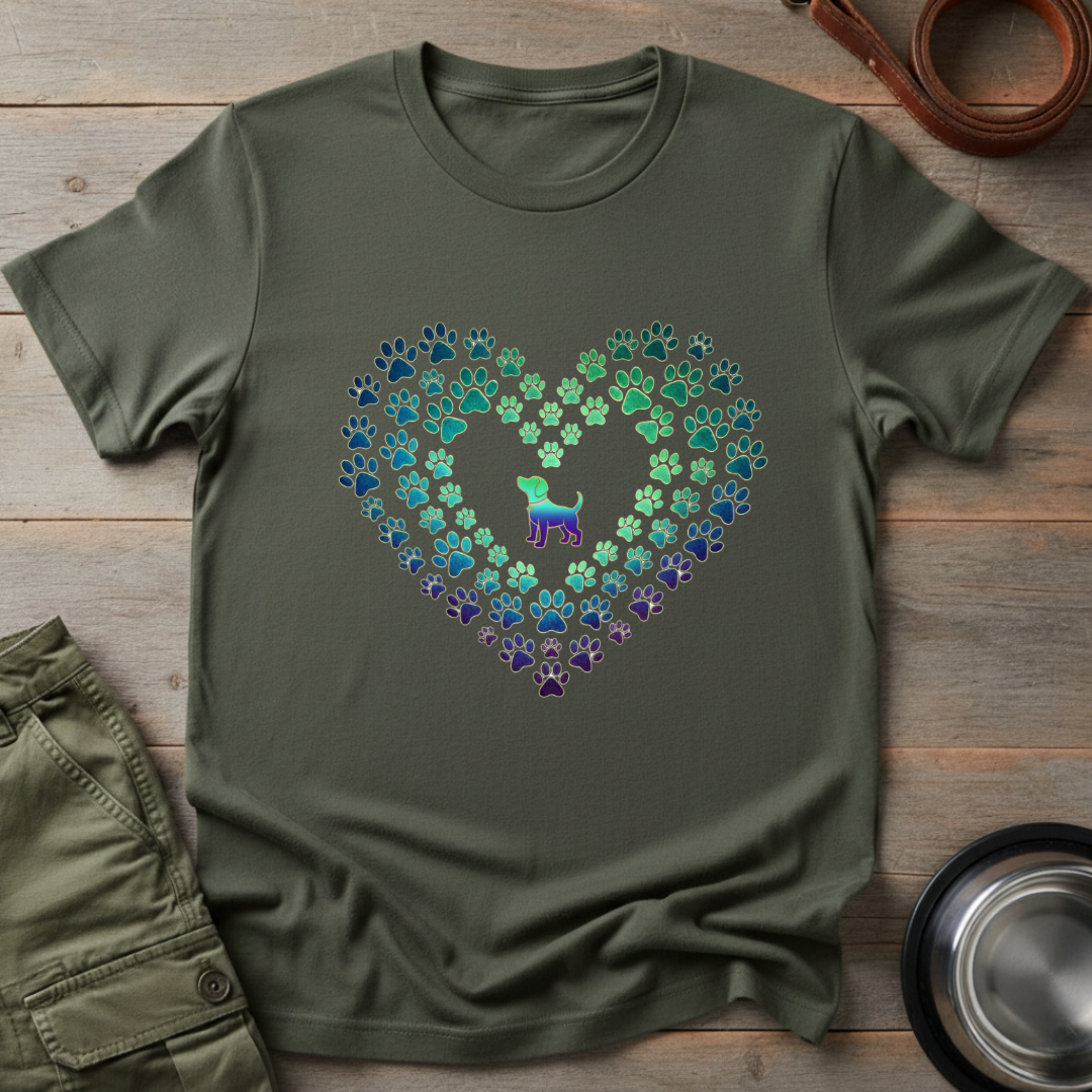 Pawprint Heart Glow Tee