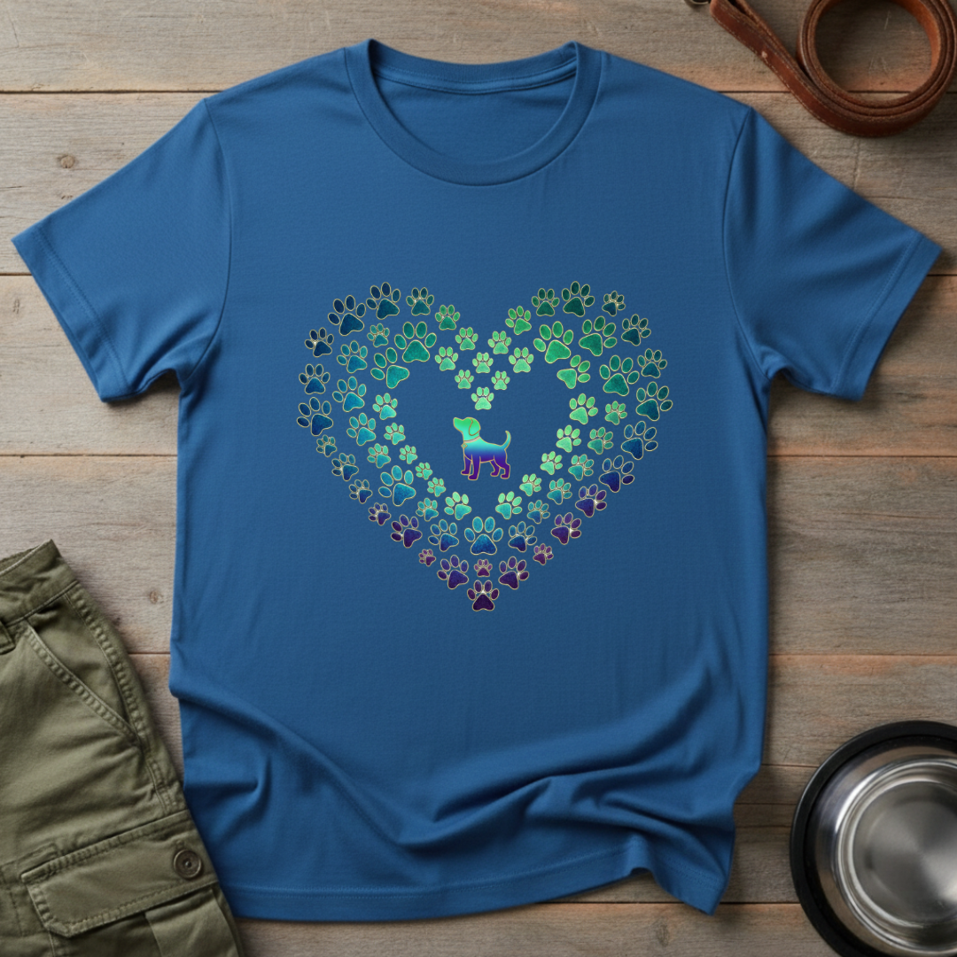 Pawprint Heart Glow Tee