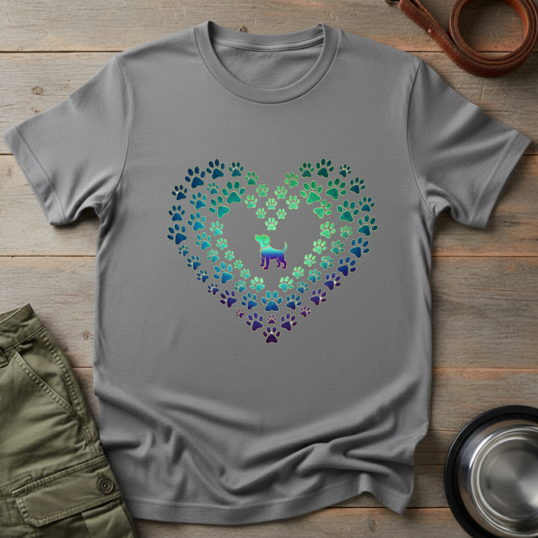 Pawprint Heart Glow Tee